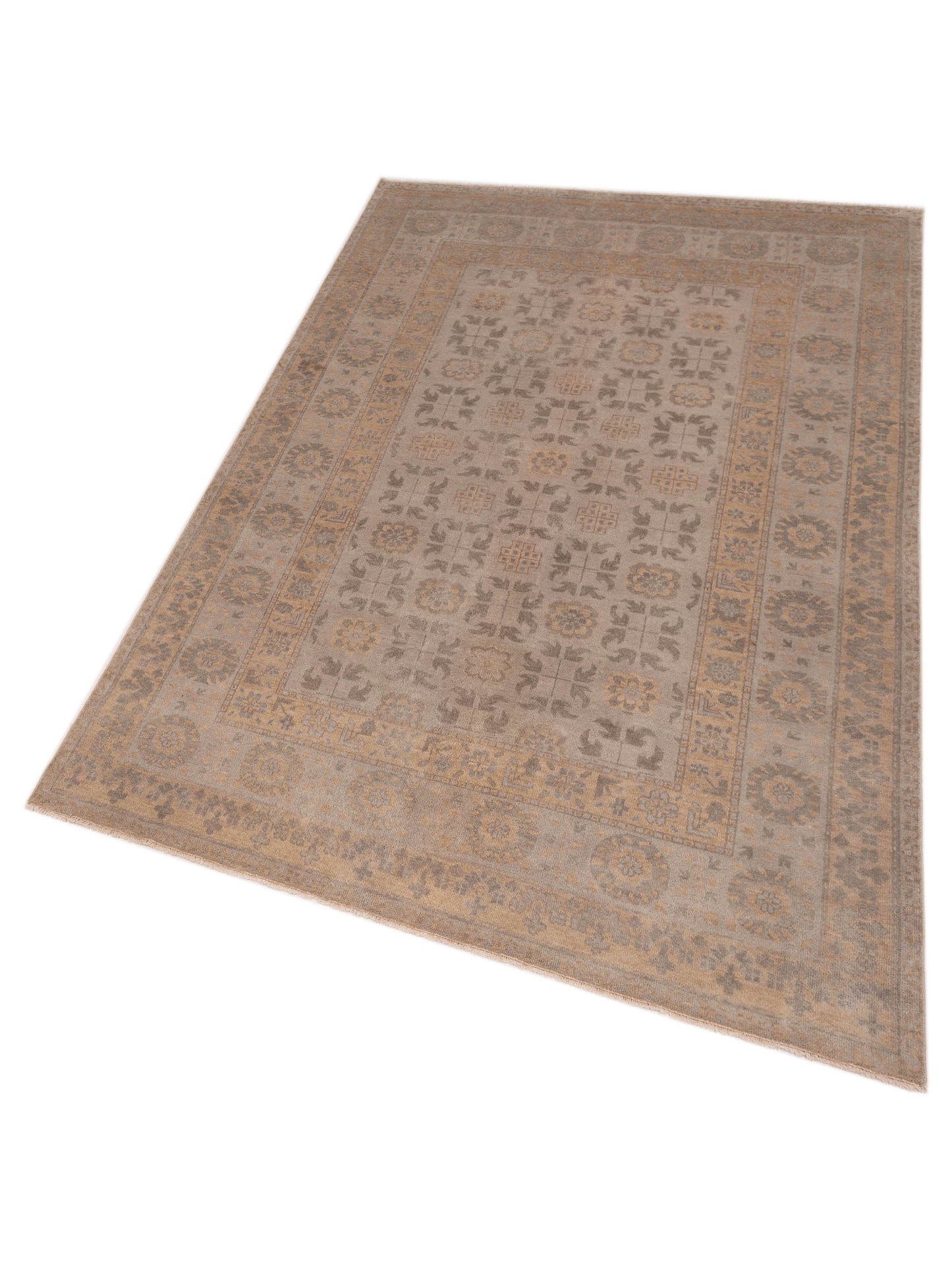 Evren 123493 Silver Gold 6.1x8.10 Hand Knotted Rug