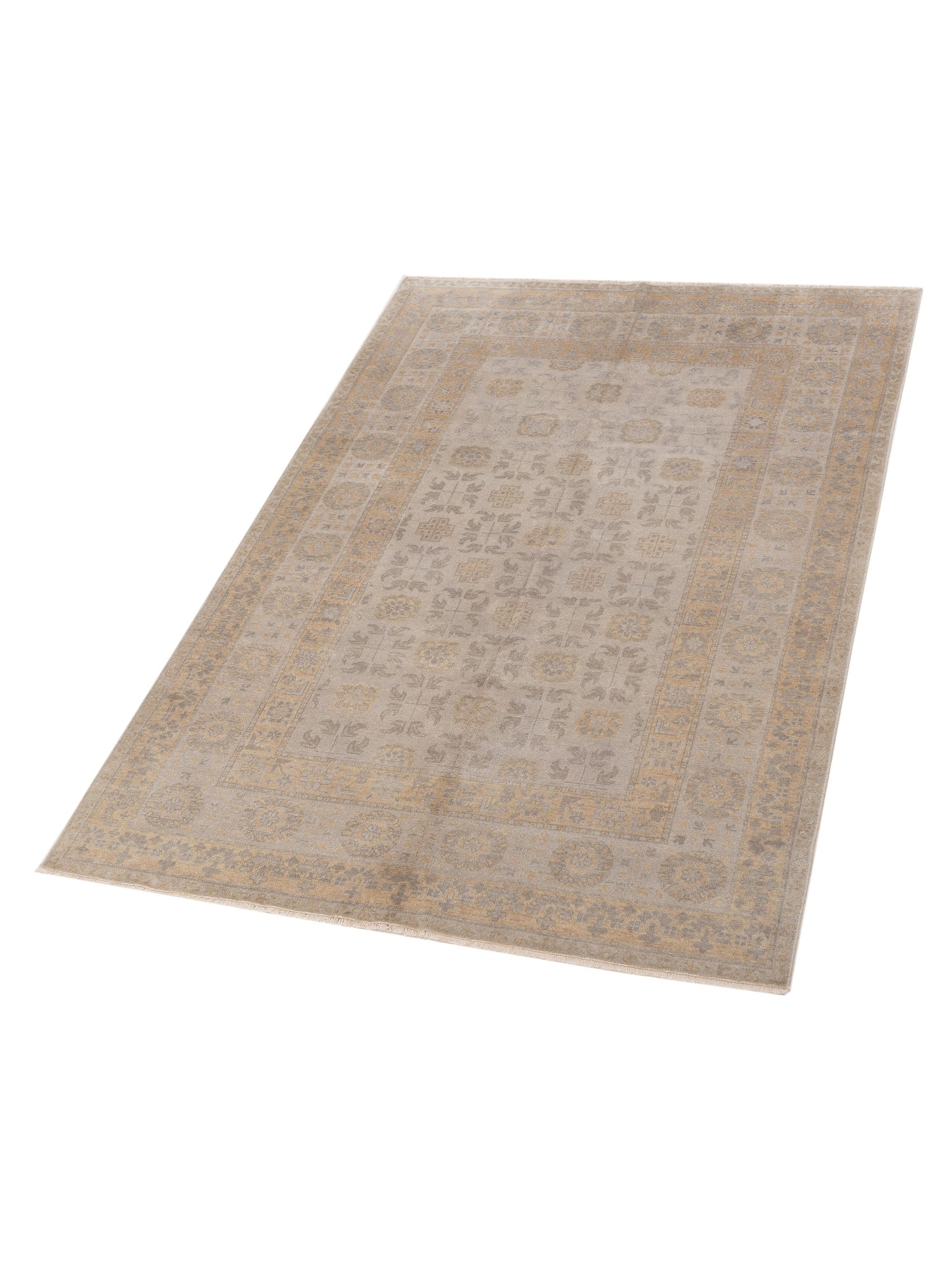 Evren 123494 Silver Gold 6.1x8.10 Hand Knotted Rug