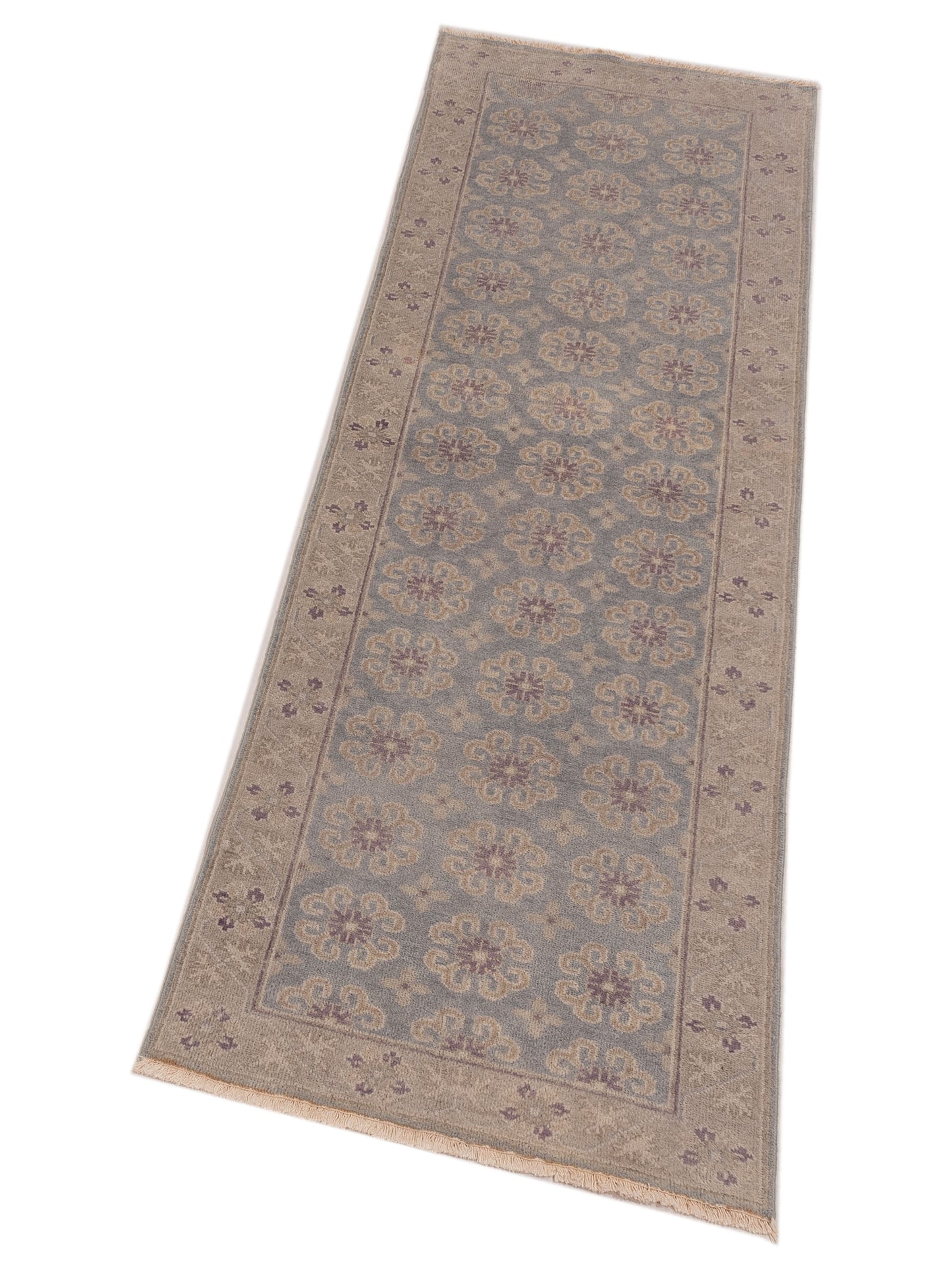 Evren 123496 Blue Gray 2.5x7.11 Hand Knotted Rug