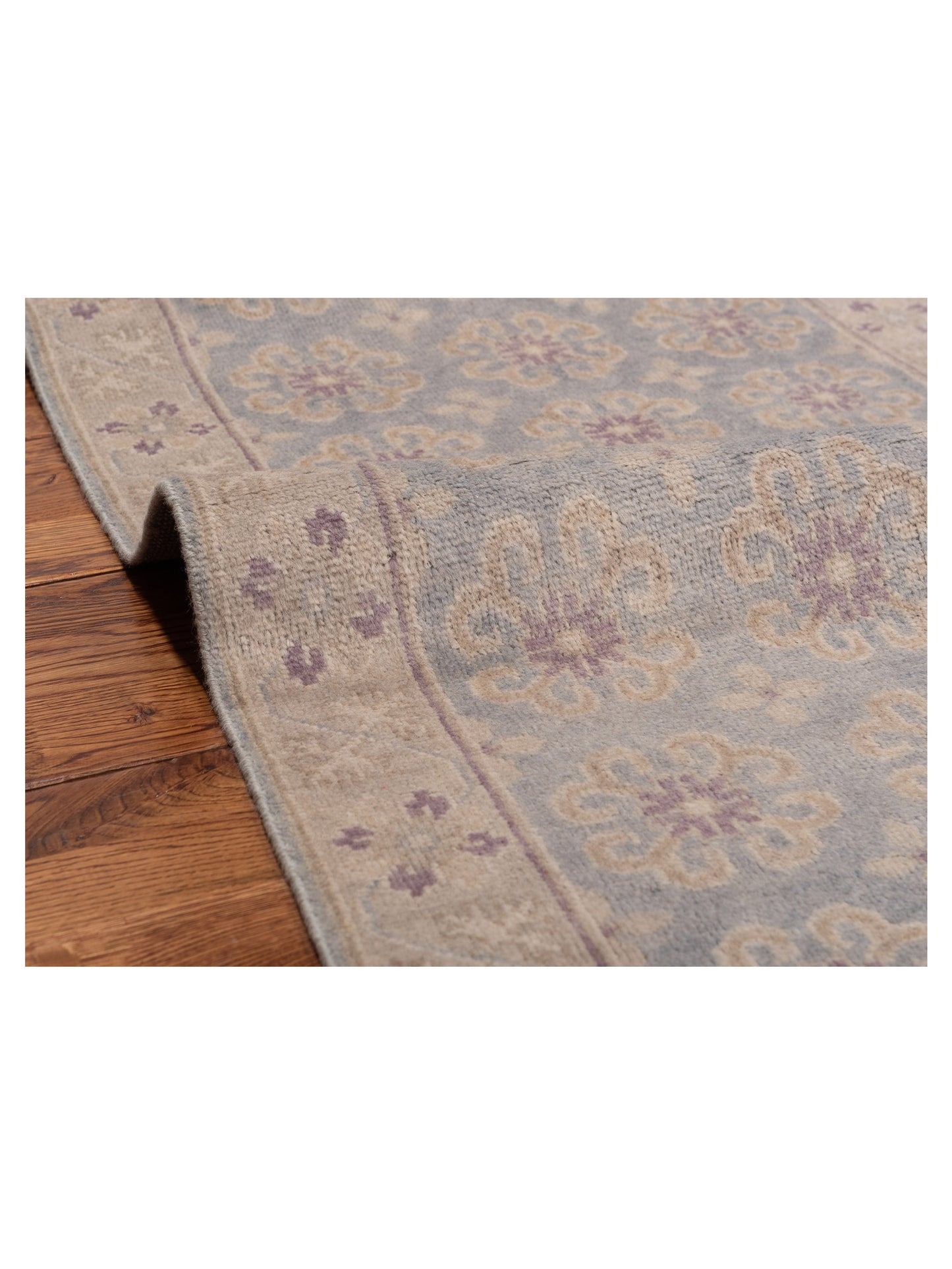 Evren 123496 Blue Gray 2.5x7.11 Hand Knotted Rug