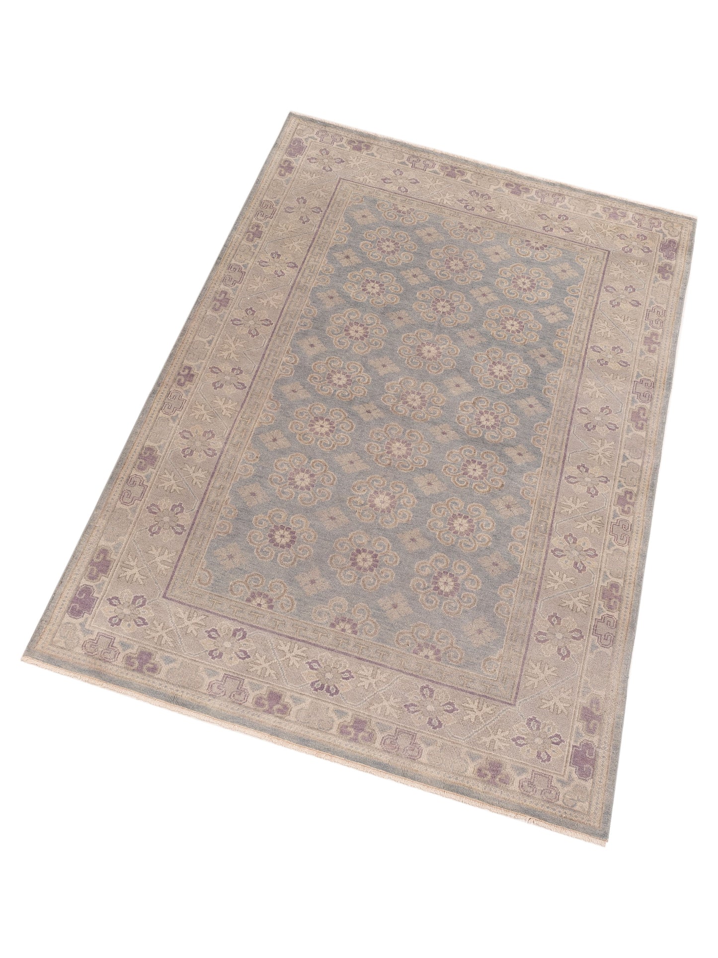 Evren 123505 Blue Gray 5x8 Hand Knotted Rug
