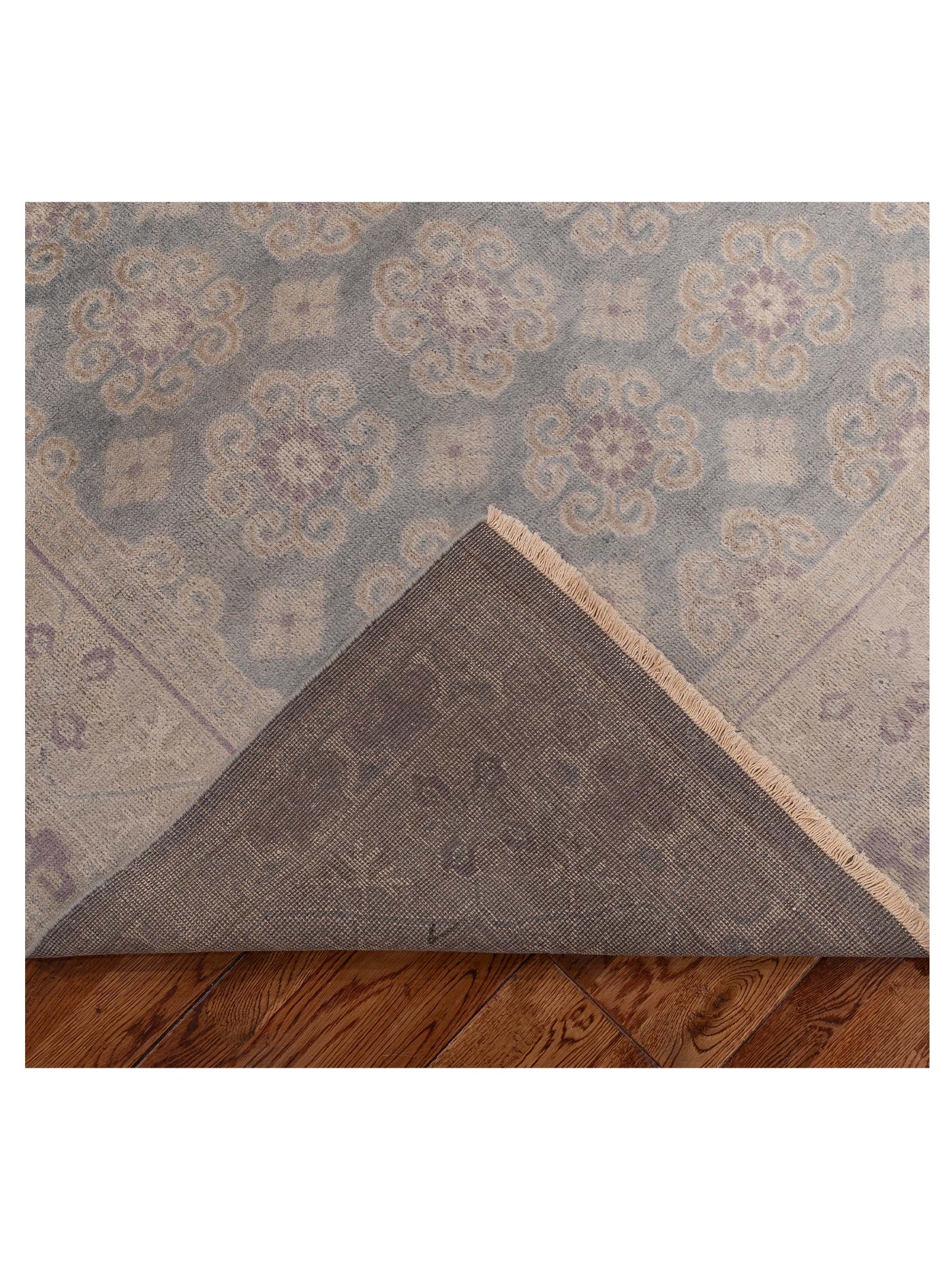 Evren 123506 Blue Silver 5.2x8.2 Hand Knotted Rug