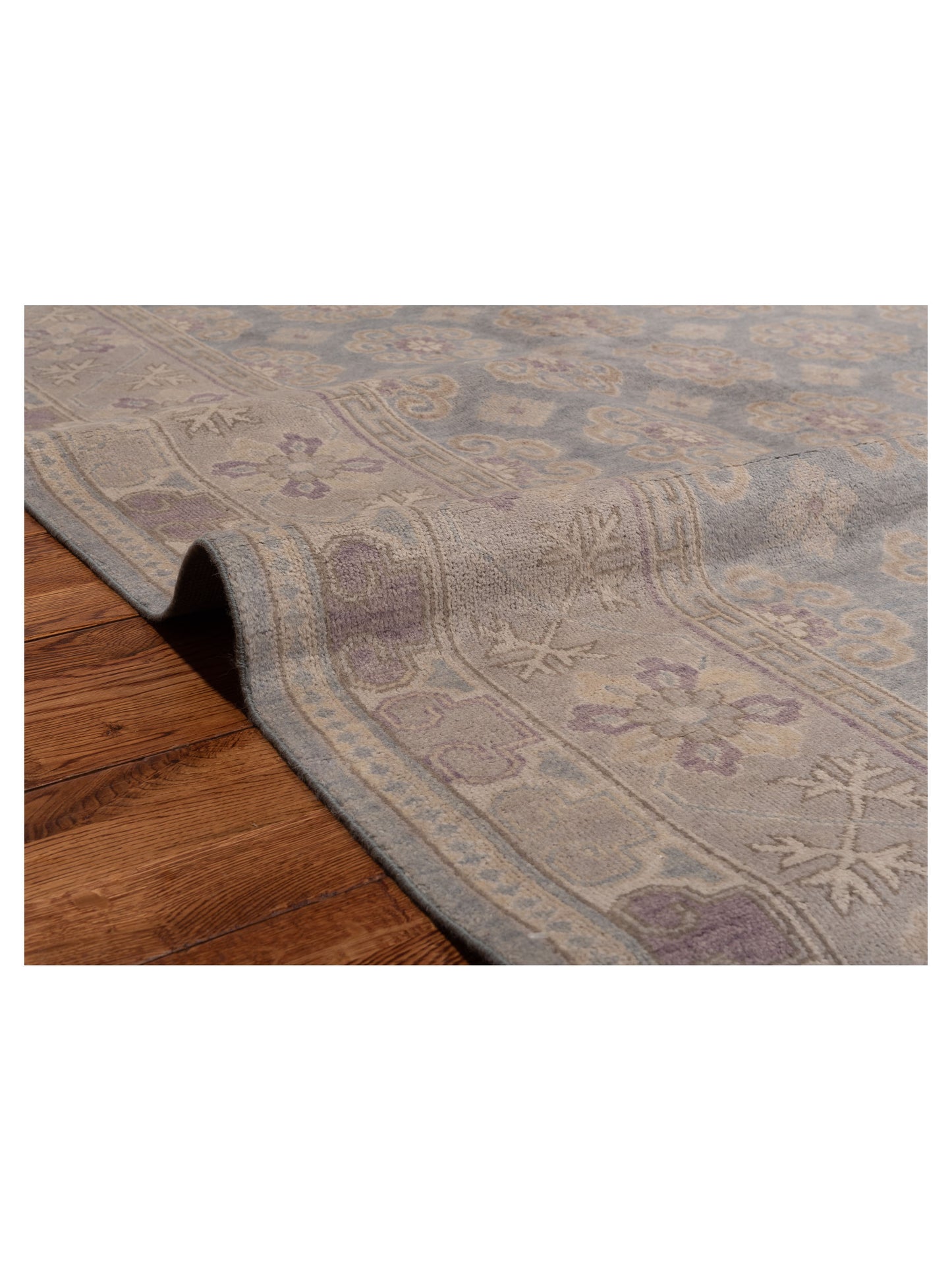 Evren 123511 Blue Gray 6.1x9 Hand Knotted Rug