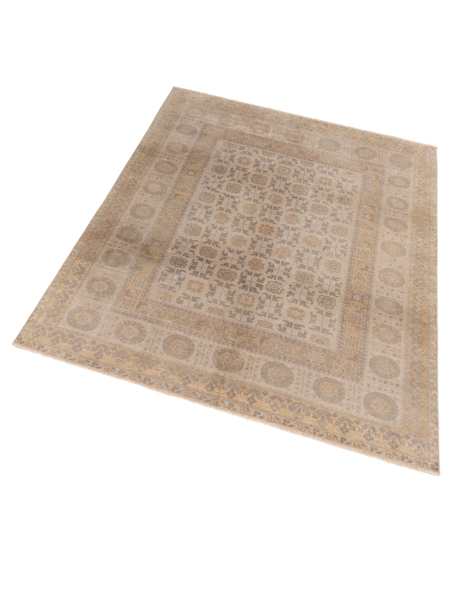 Evren 123514 Silver Gold 8x10 Hand Knotted Rug