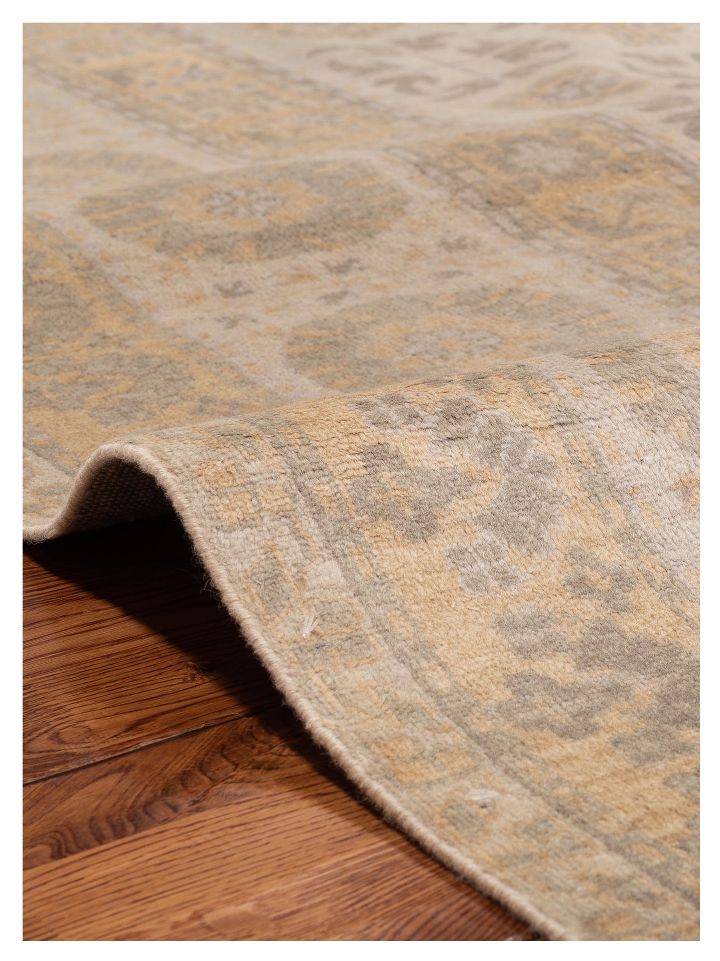 Evren 123514 Silver Gold 8x10 Hand Knotted Rug