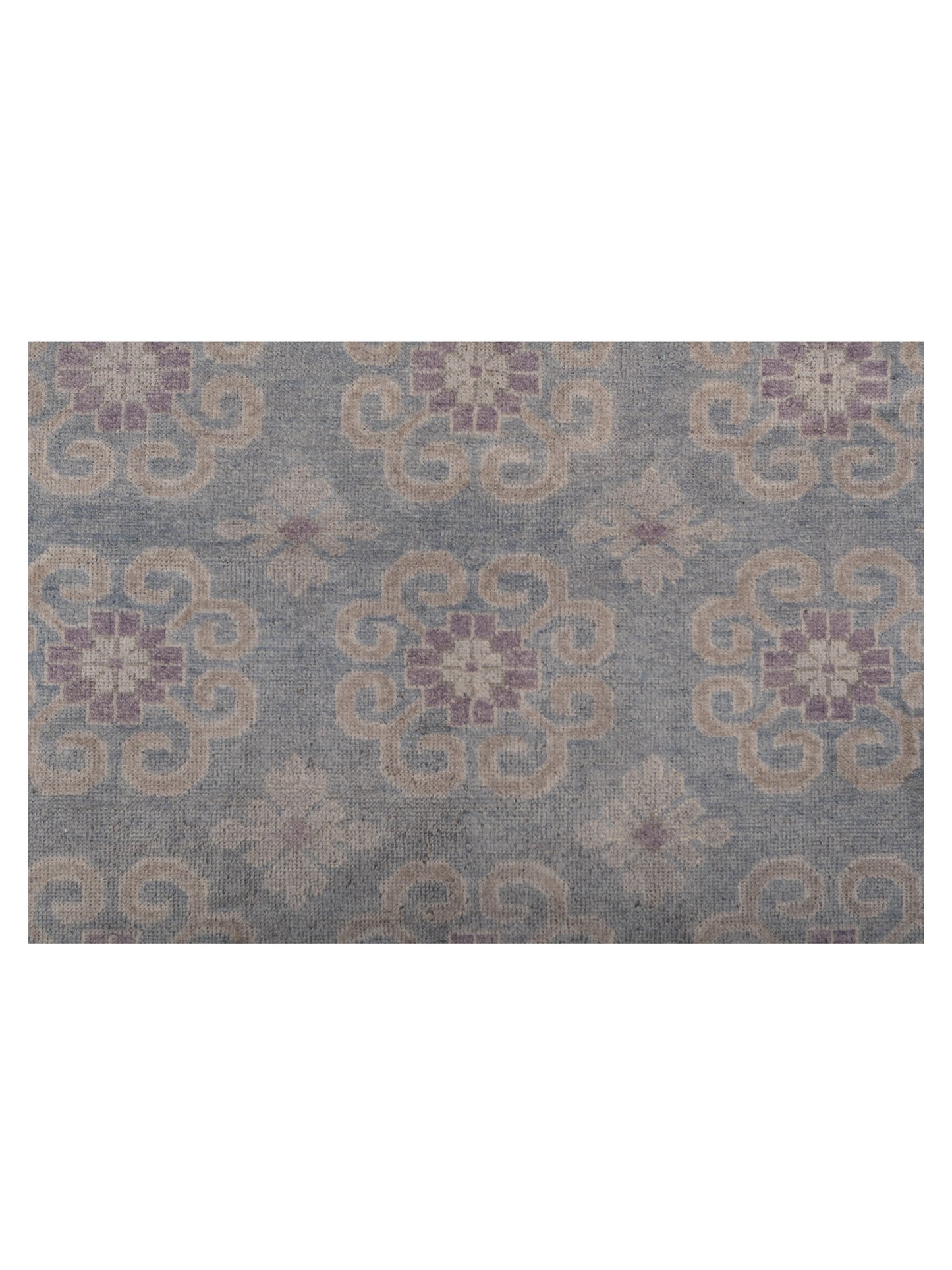 Evren 123518 Silver Blue Light Gray 11.11x14.10 Hand Knotted Rug