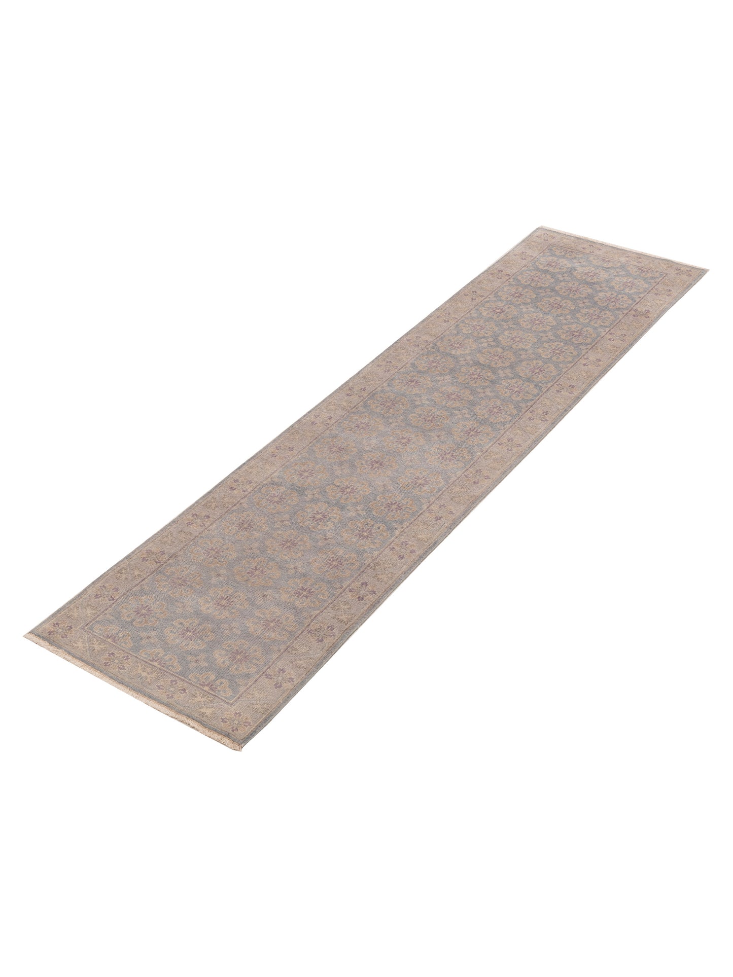 Evren 123520 Blue Silver 2.7x9.9 Hand Knotted Rug
