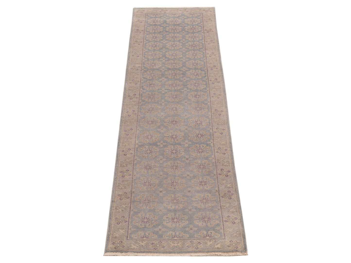 Evren 123520 Blue Silver 2.7x9.9 Hand Knotted Rug
