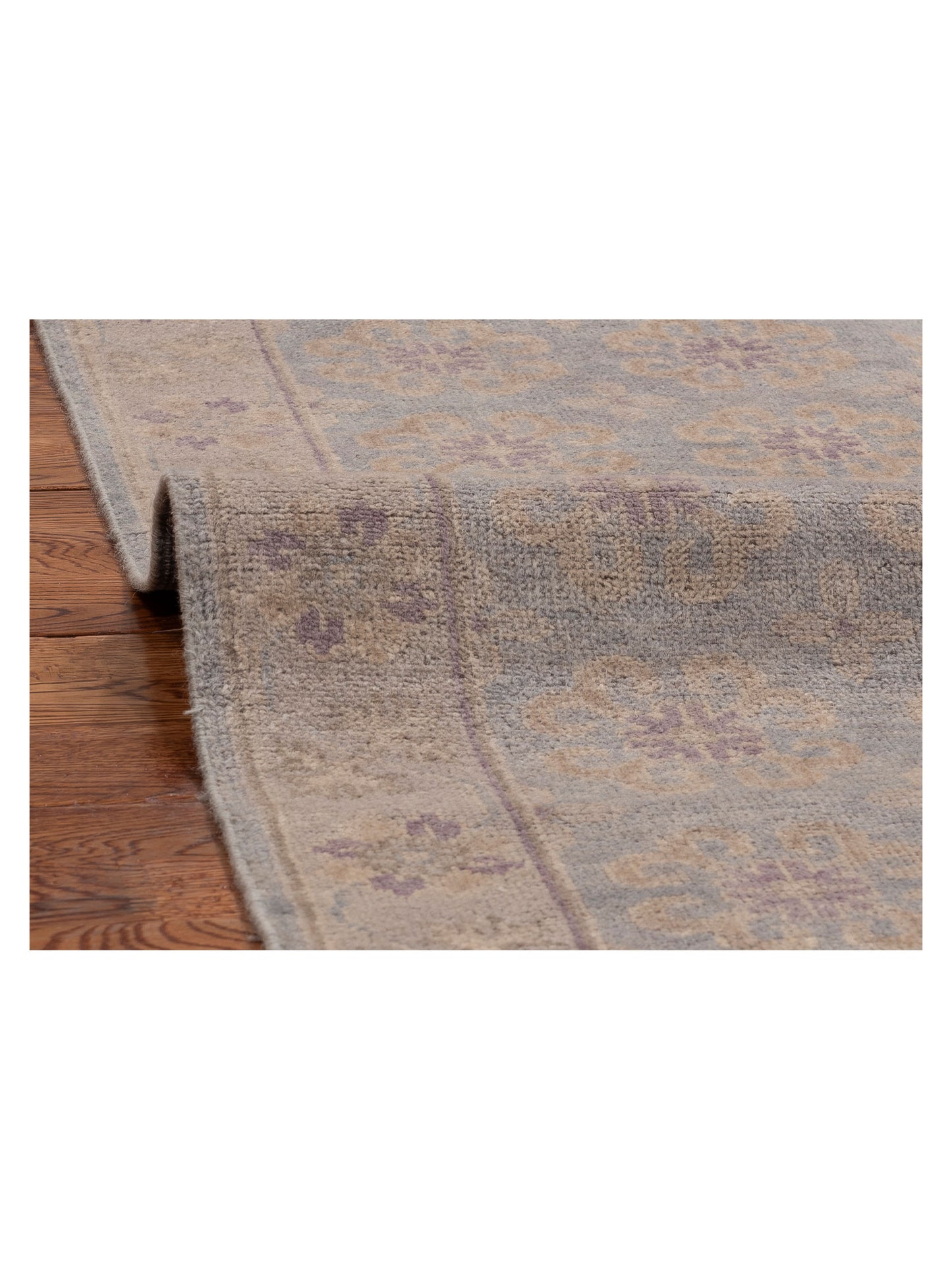 Evren 123520 Blue Silver 2.7x9.9 Hand Knotted Rug