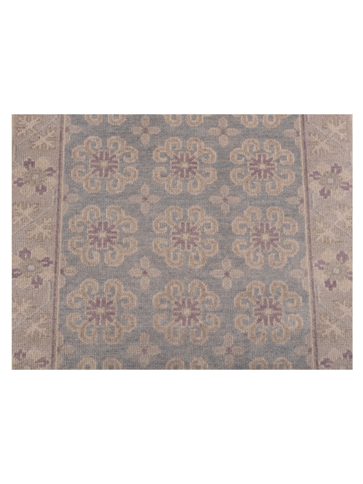 Evren 123522 Blue Silver 2.6x12 Hand Knotted Rug