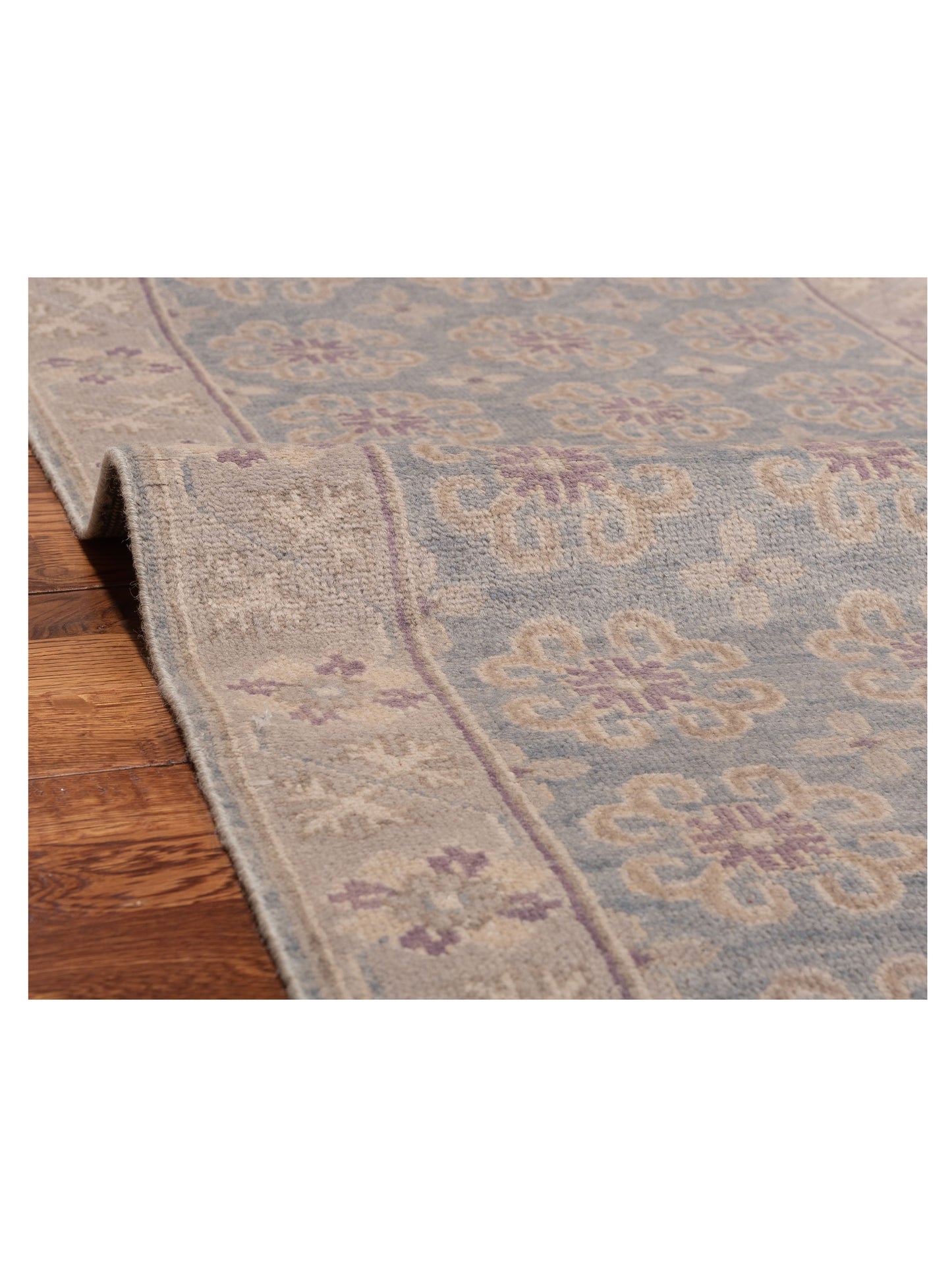Evren 123522 Blue Silver 2.6x12 Hand Knotted Rug