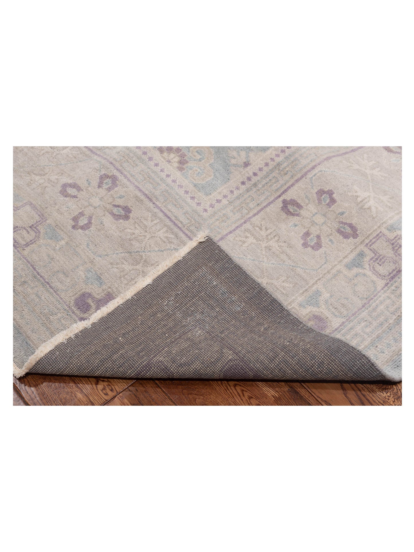 Evren 123524 Gray Silver 7.10x9.11 Hand Knotted Rug
