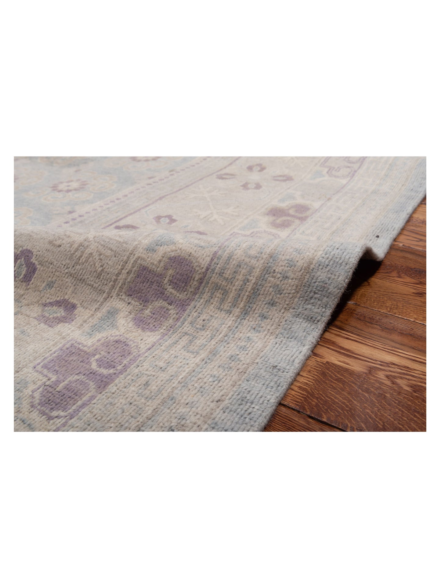 Evren 123524 Gray Silver 7.10x9.11 Hand Knotted Rug