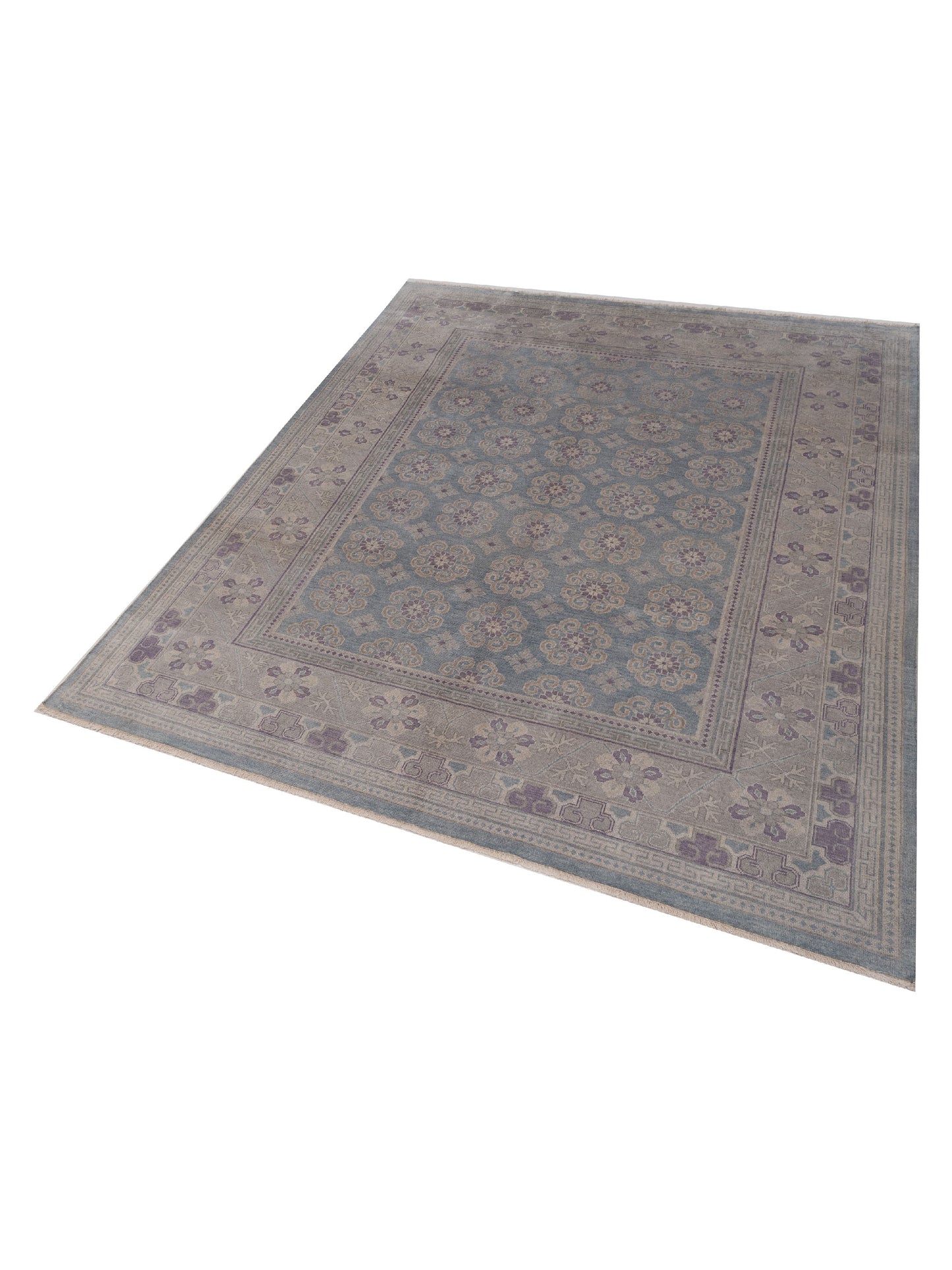 Evren 123525 Blue Silver 8x10 Hand Knotted Rug