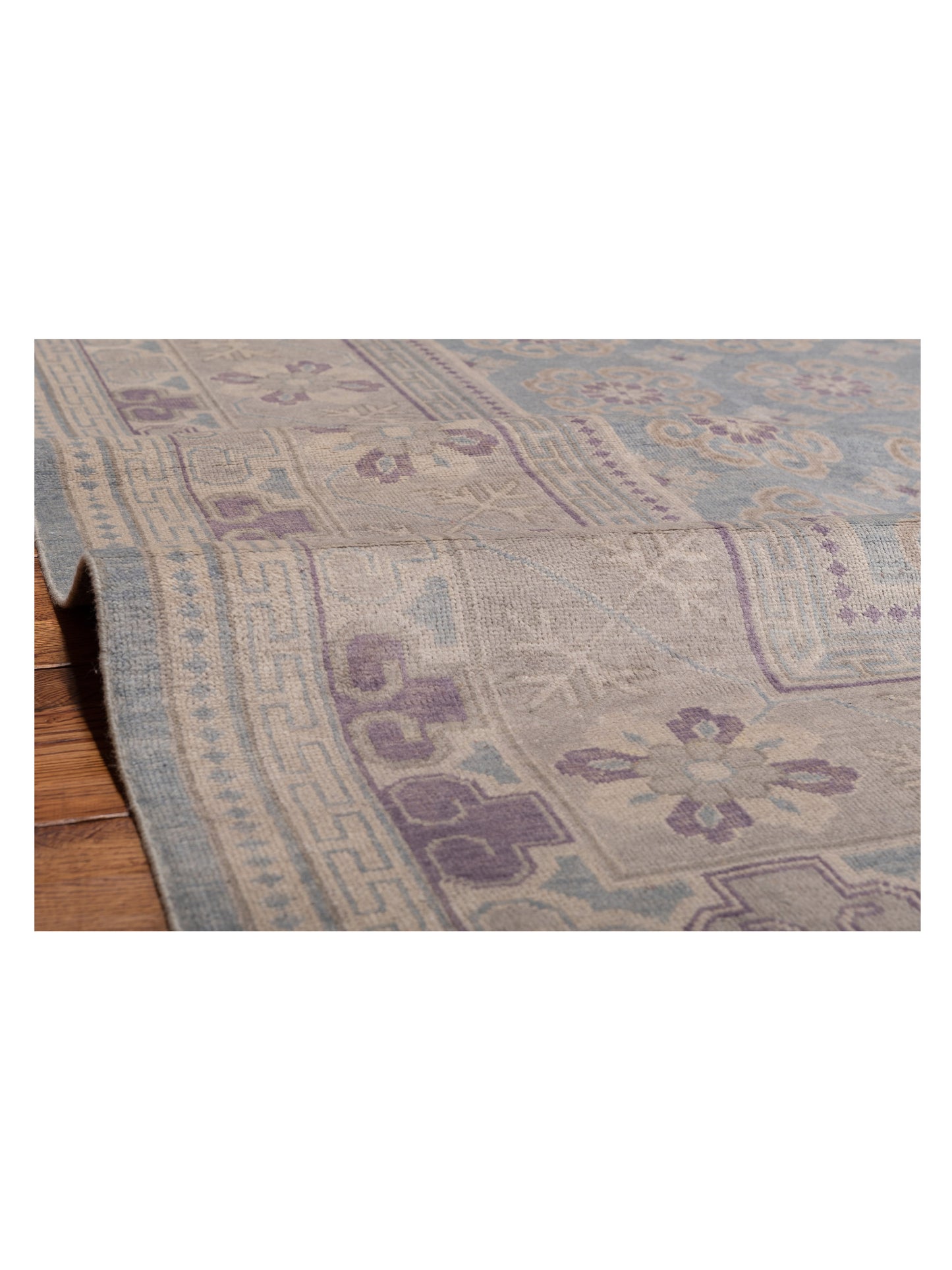 Evren 123525 Blue Silver 8x10 Hand Knotted Rug