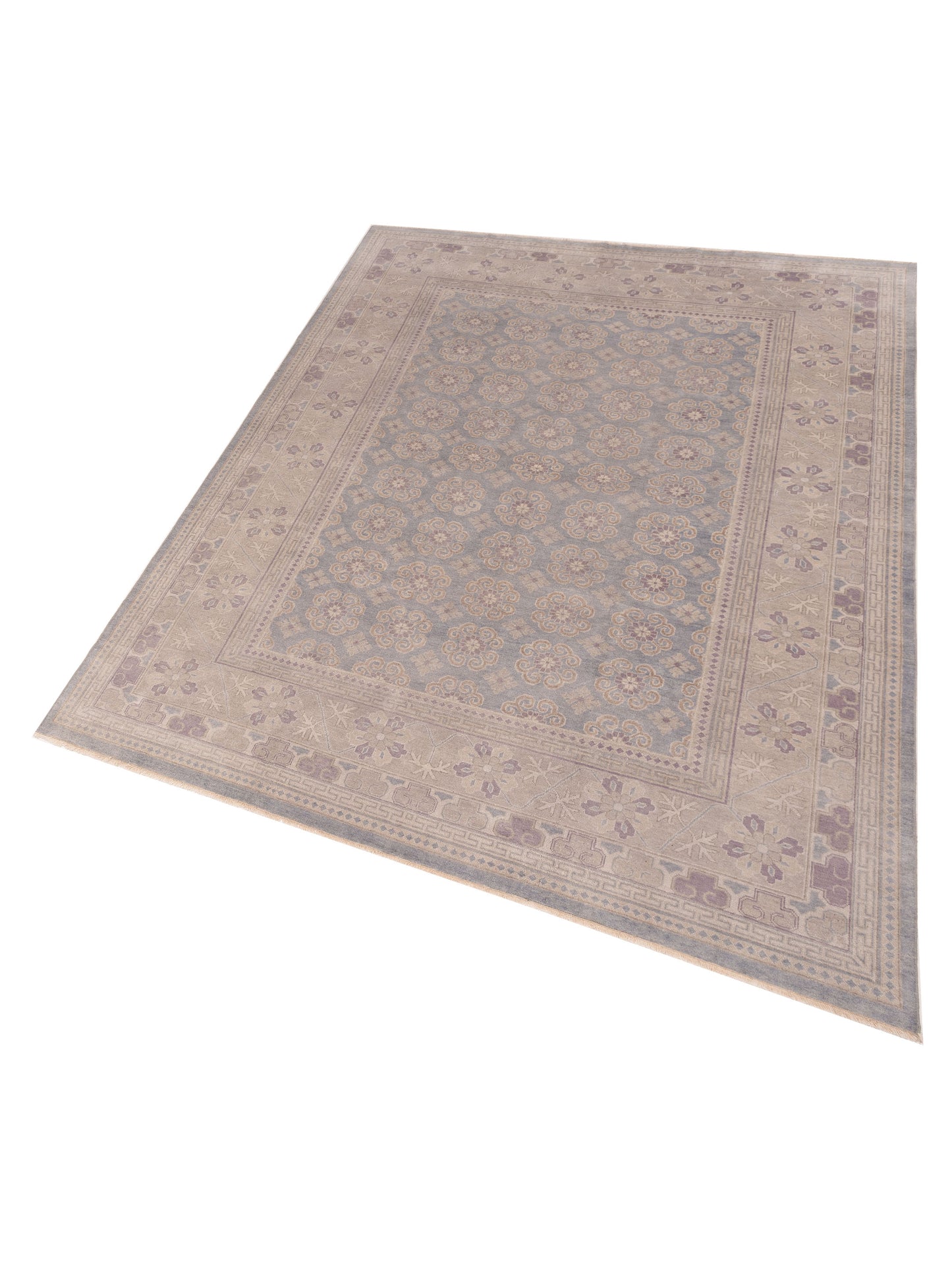 Evren 123528 Gray Silver 9x11.10 Hand Knotted Rug