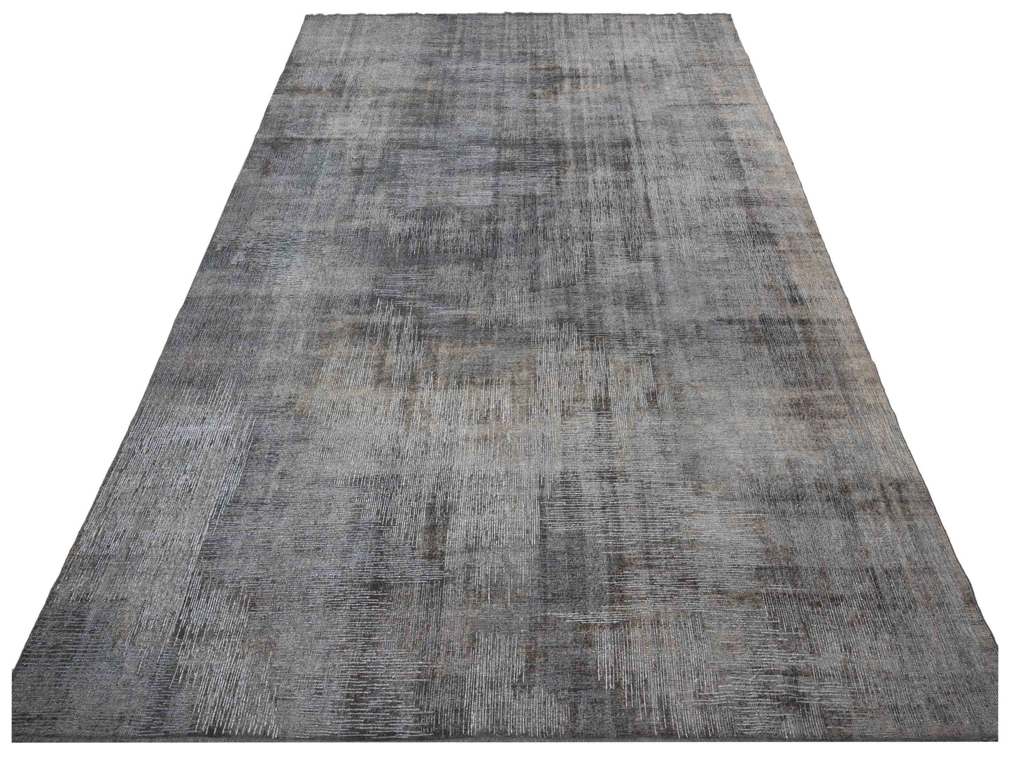 Vintage 123535 Gray 9.9x14.9 Hand Knotted Rug