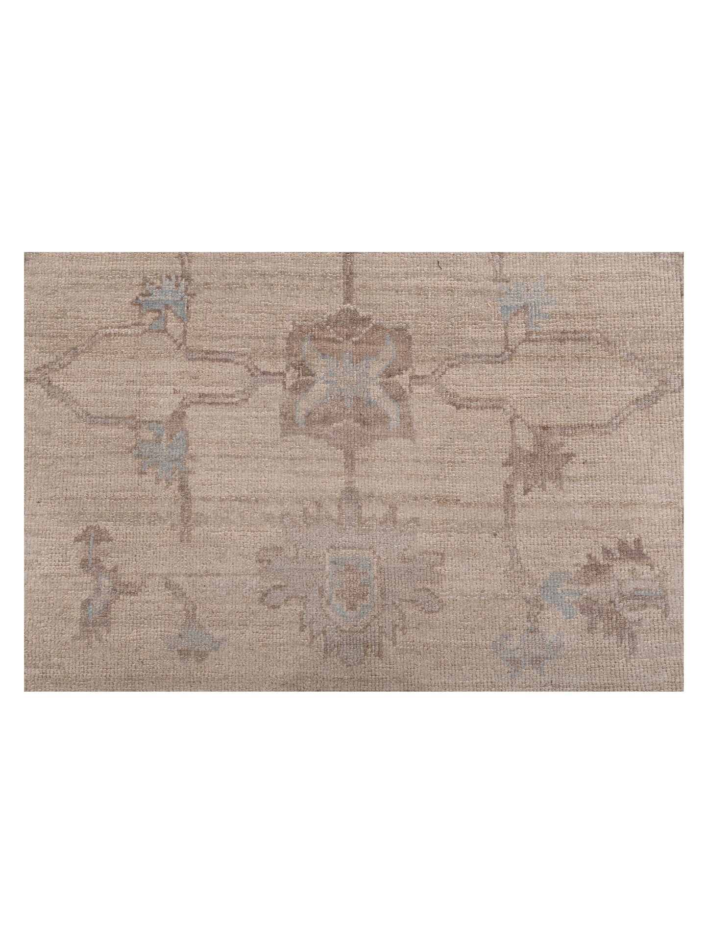Angora Oushak 123643 Ivory Ivory 7.9x9.5 Hand Knotted Rug