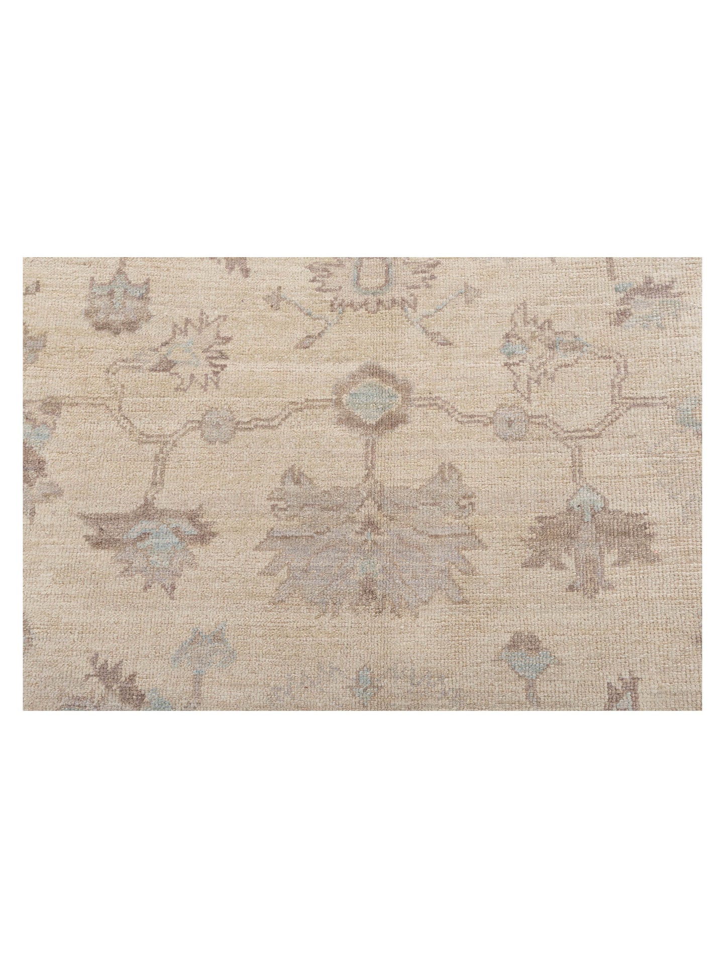 Angora Oushak 123643 Ivory Ivory 7.9x9.5 Hand Knotted Rug
