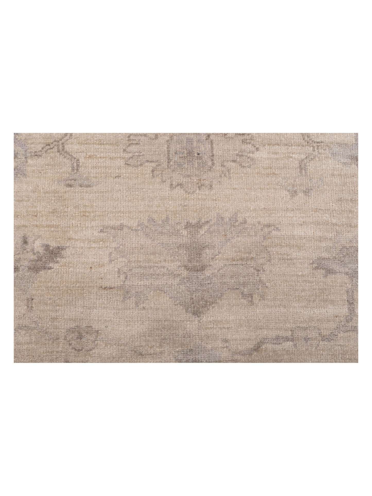 Angora Oushak 123652 Ivory Light Gray 7.8x8.7 Hand Knotted Rug