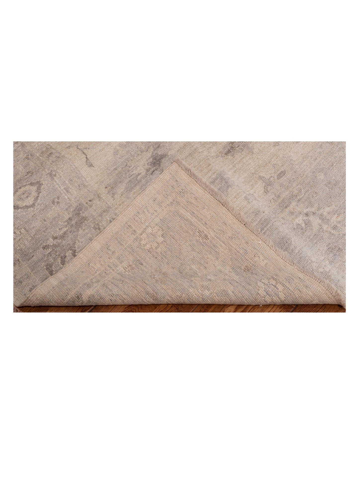 Angora Oushak 123652 Ivory Light Gray 7.8x8.7 Hand Knotted Rug