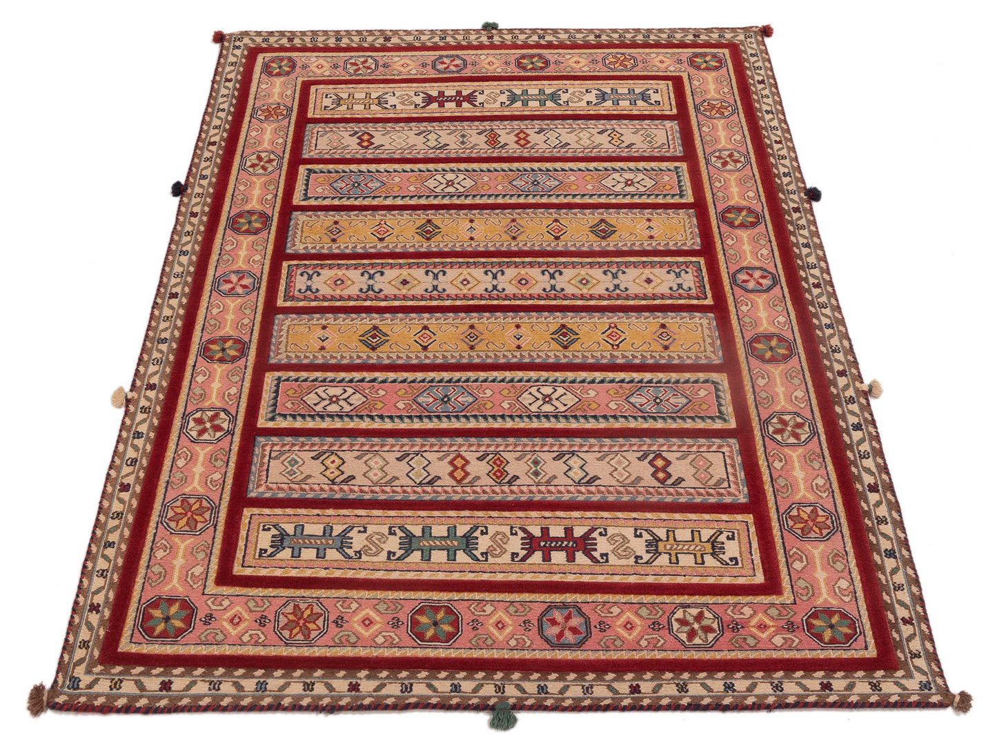 Soumak Tribal 123717 Multi 4.1x6 Hand Woven Rug