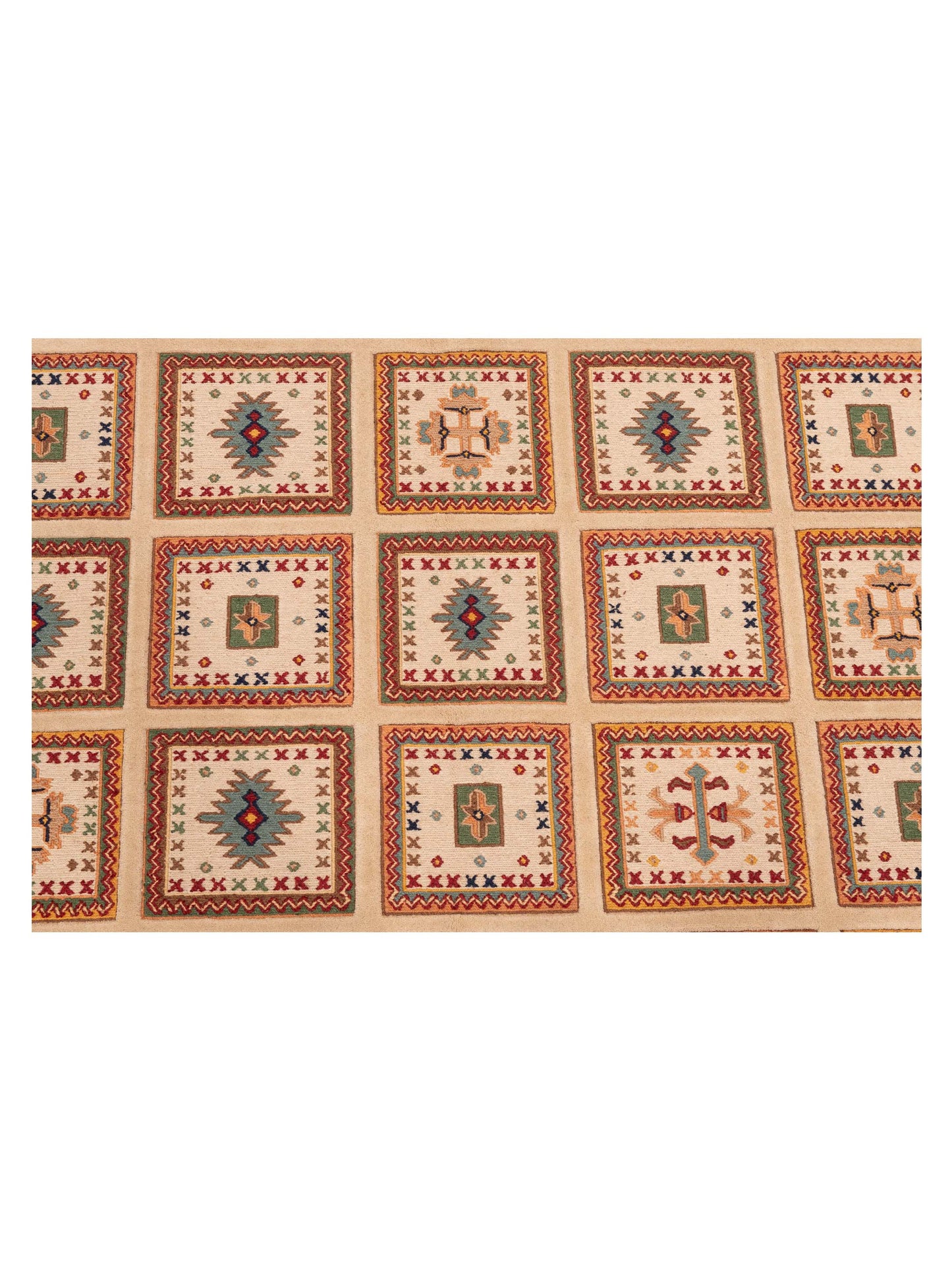 Soumak Tribal 123738 Ivory Red 5.9x7.11 Hand Woven Rug