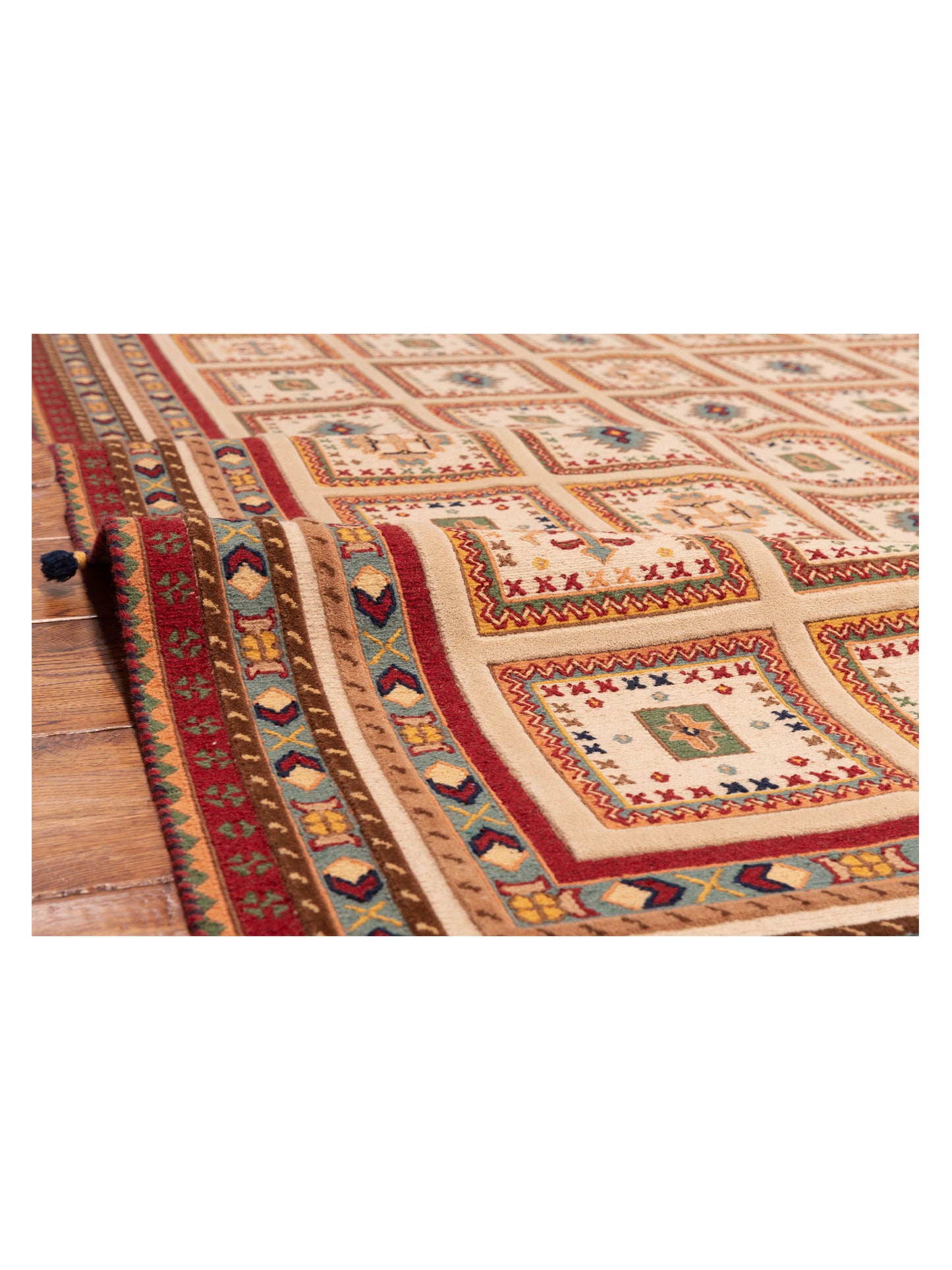 Soumak Tribal 123738 Ivory Red 5.9x7.11 Hand Woven Rug