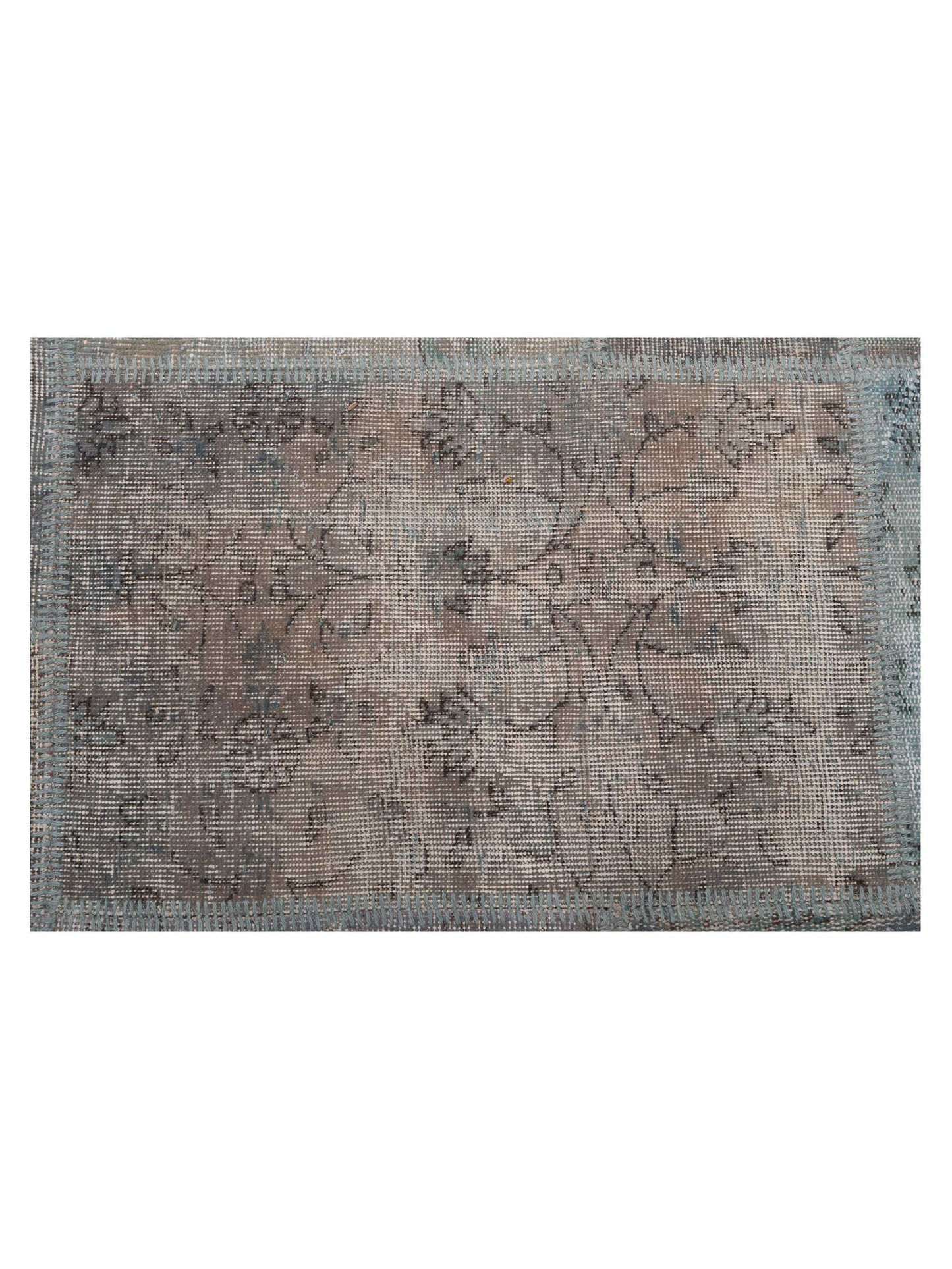 Turkish Vestige Patchwork 123757 Light Blue 12x18 Hand Knotted Rug