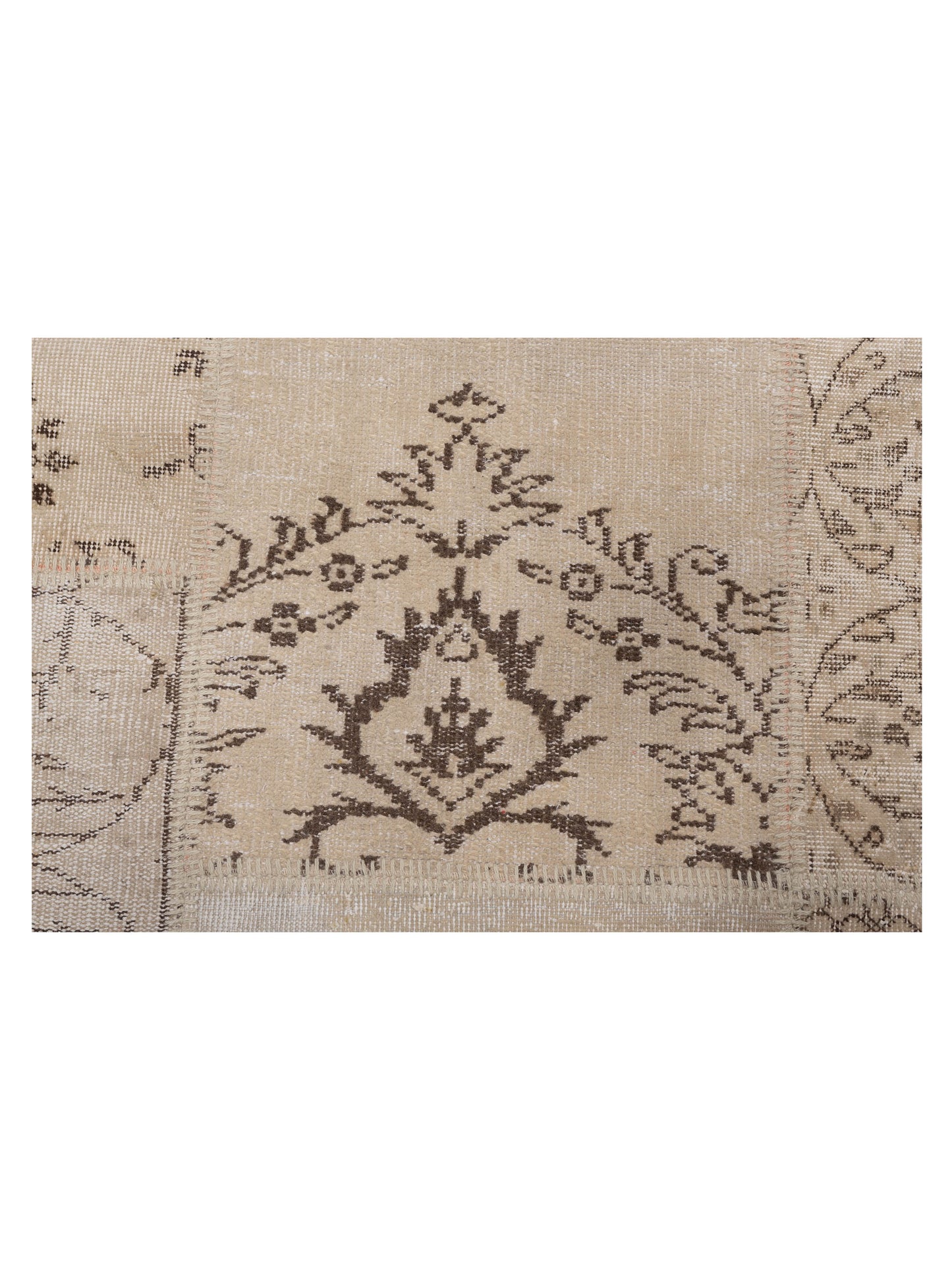 Turkish Vestige Patchwork 123800 Beige 12x15 Hand Knotted Rug