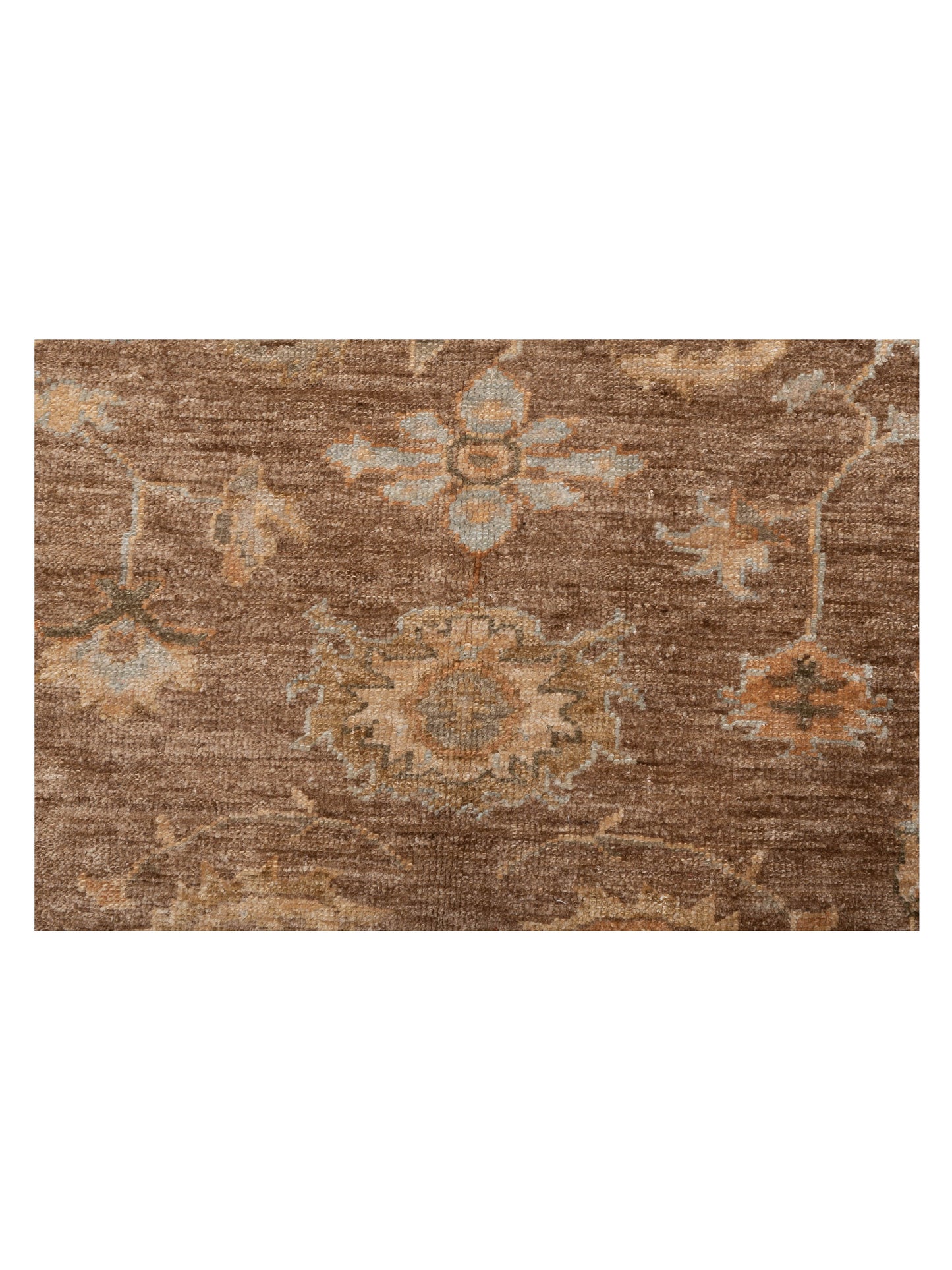 Angora Oushak 123898 Brown Ice Blue 5.11x9.9 Hand Knotted Rug