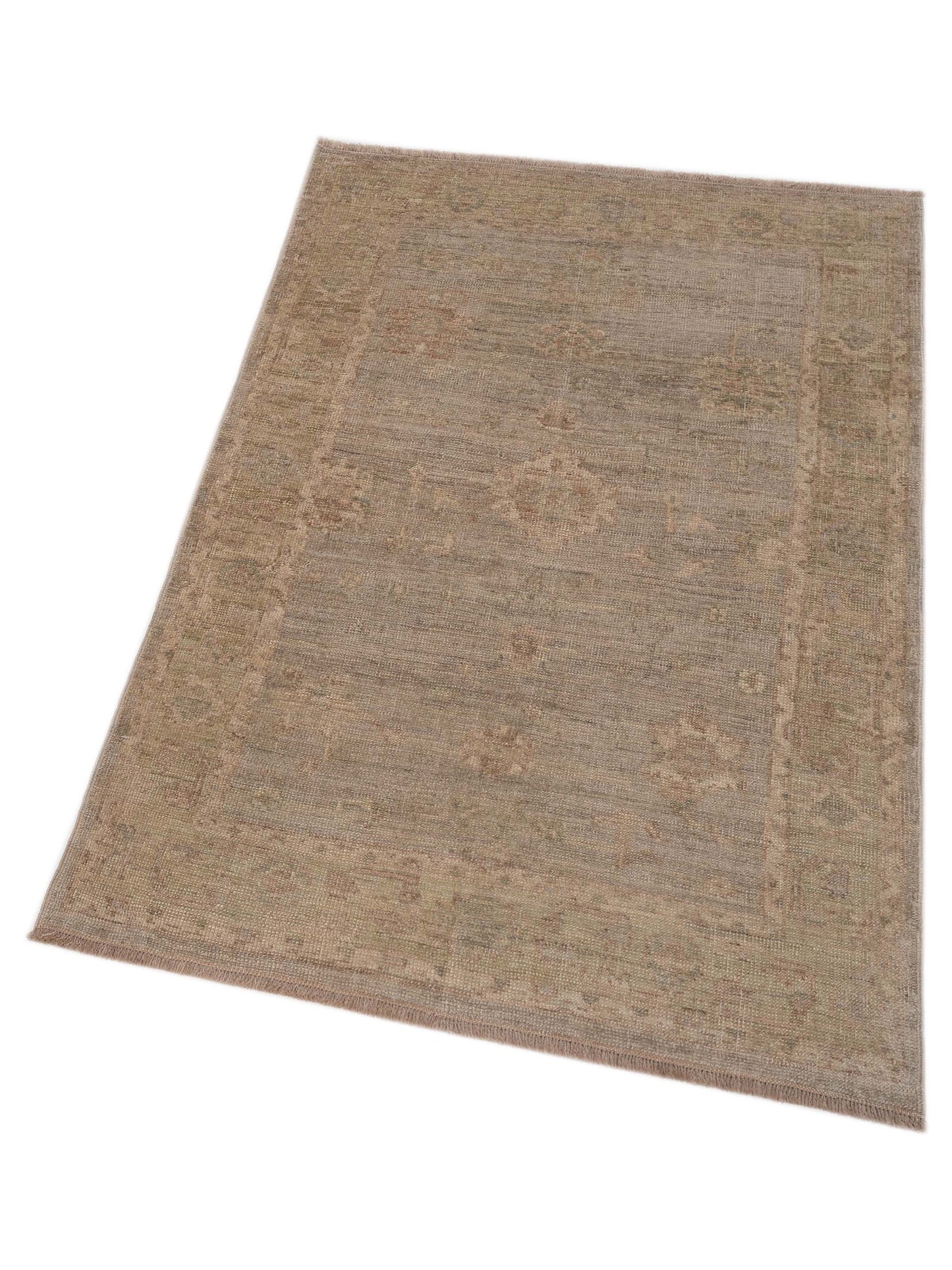 Angora Oushak 123906 Gray Gray 4x5.9 Hand Knotted Rug