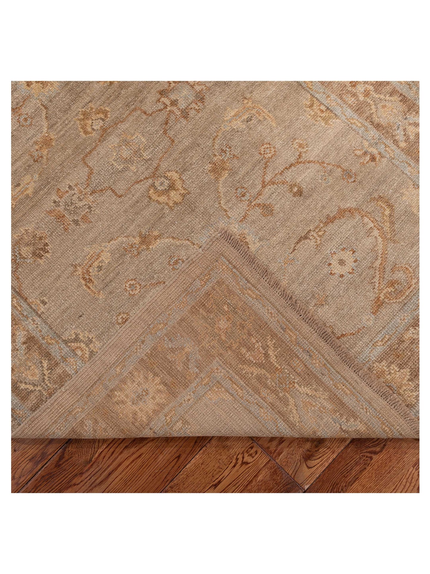 Angora Oushak 123921 Silver Brown 3.10x5.8 Hand Knotted Rug