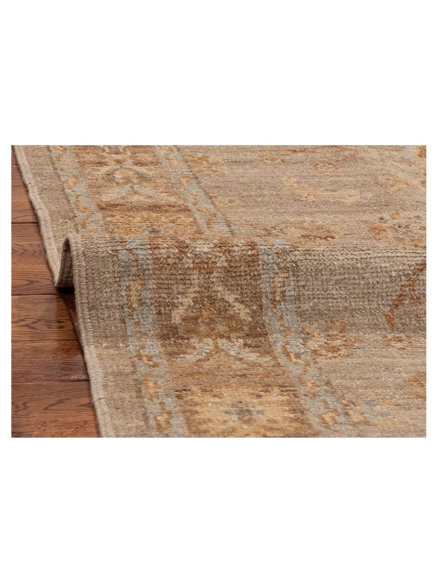 Angora Oushak 123921 Silver Brown 3.10x5.8 Hand Knotted Rug