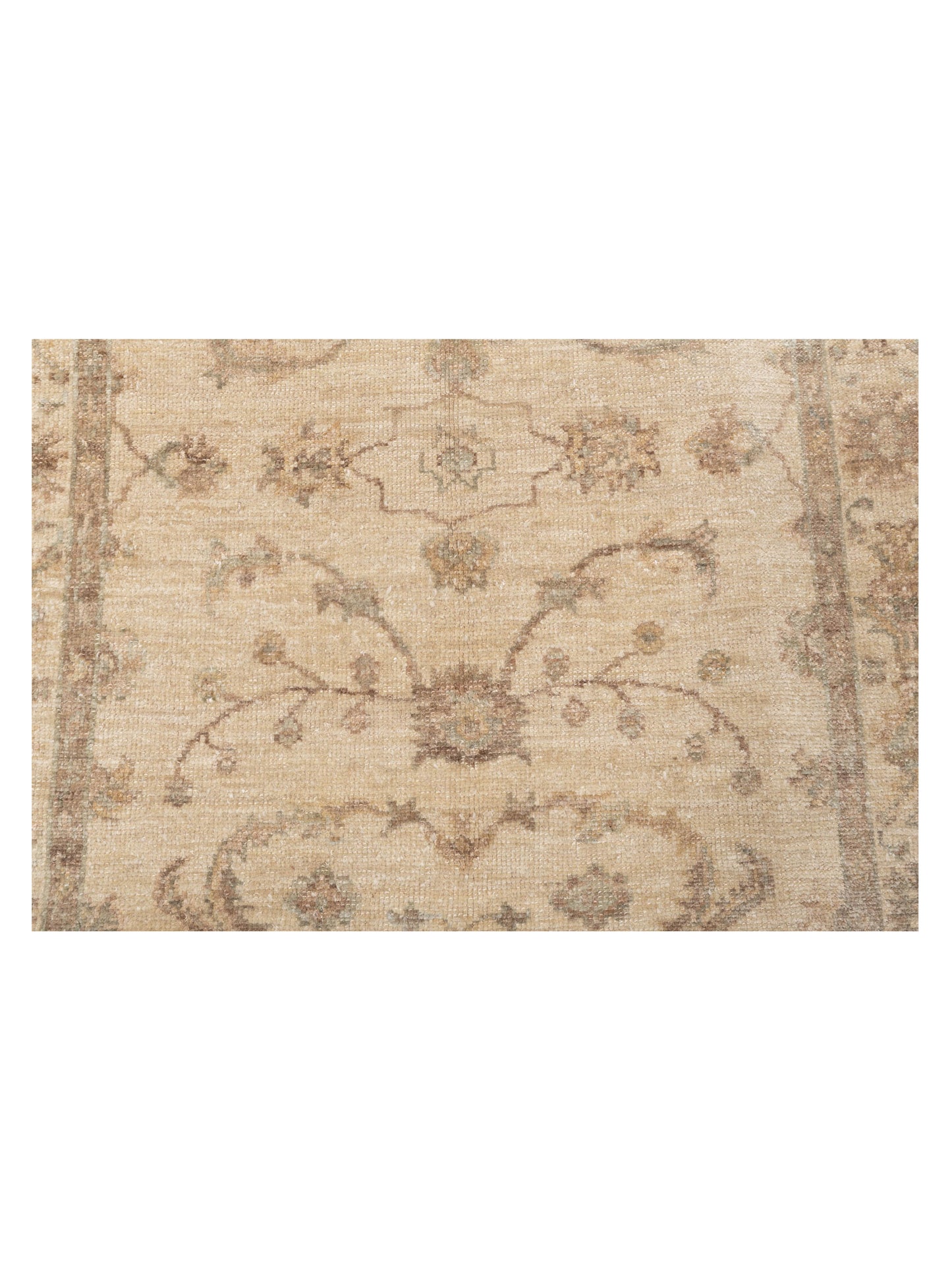 Angora Oushak 124042 Beige Beige 3.9x5.4 Hand Knotted Rug