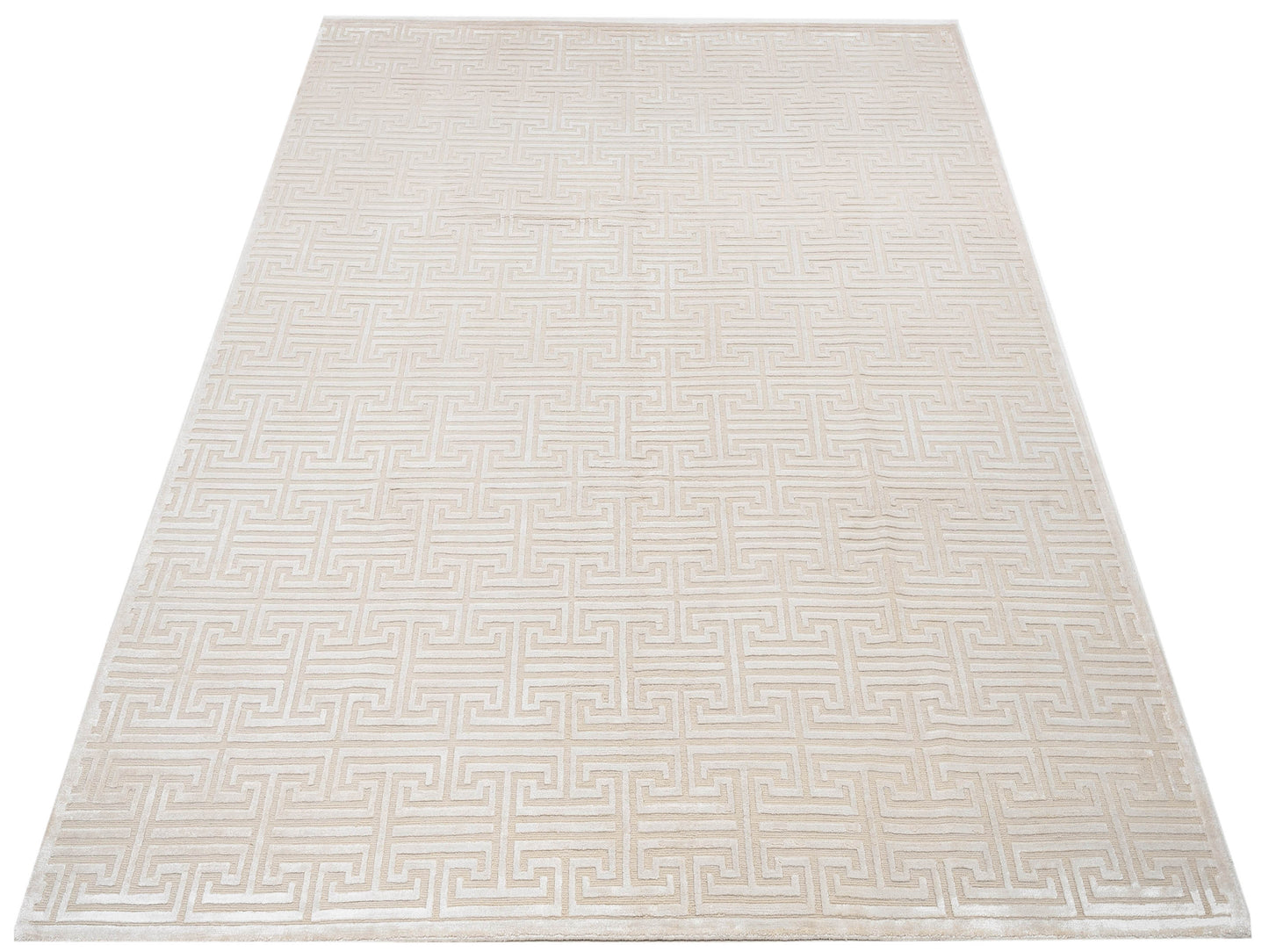Tibetino 124217 Beige Ivory 8.1x10.2 Hand Knotted Rug