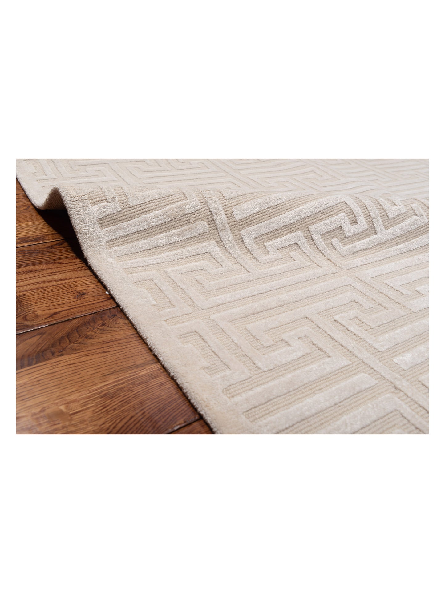Tibetino 124217 Beige Ivory 8.1x10.2 Hand Knotted Rug