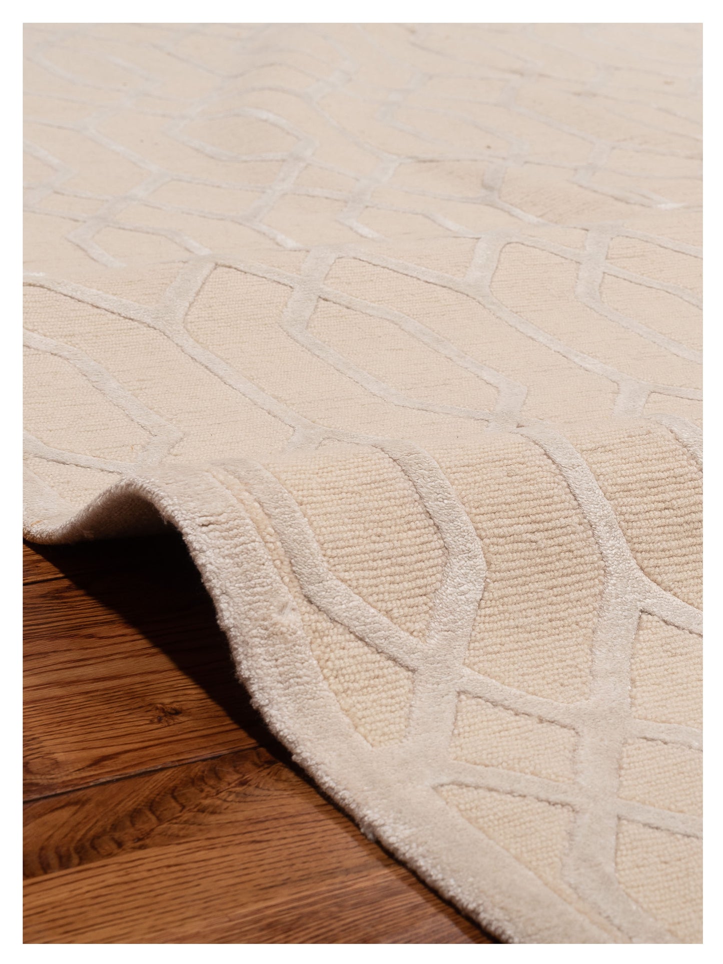 Tibetino 124243 Cream Ivory 9x12.1 Hand Knotted Rug