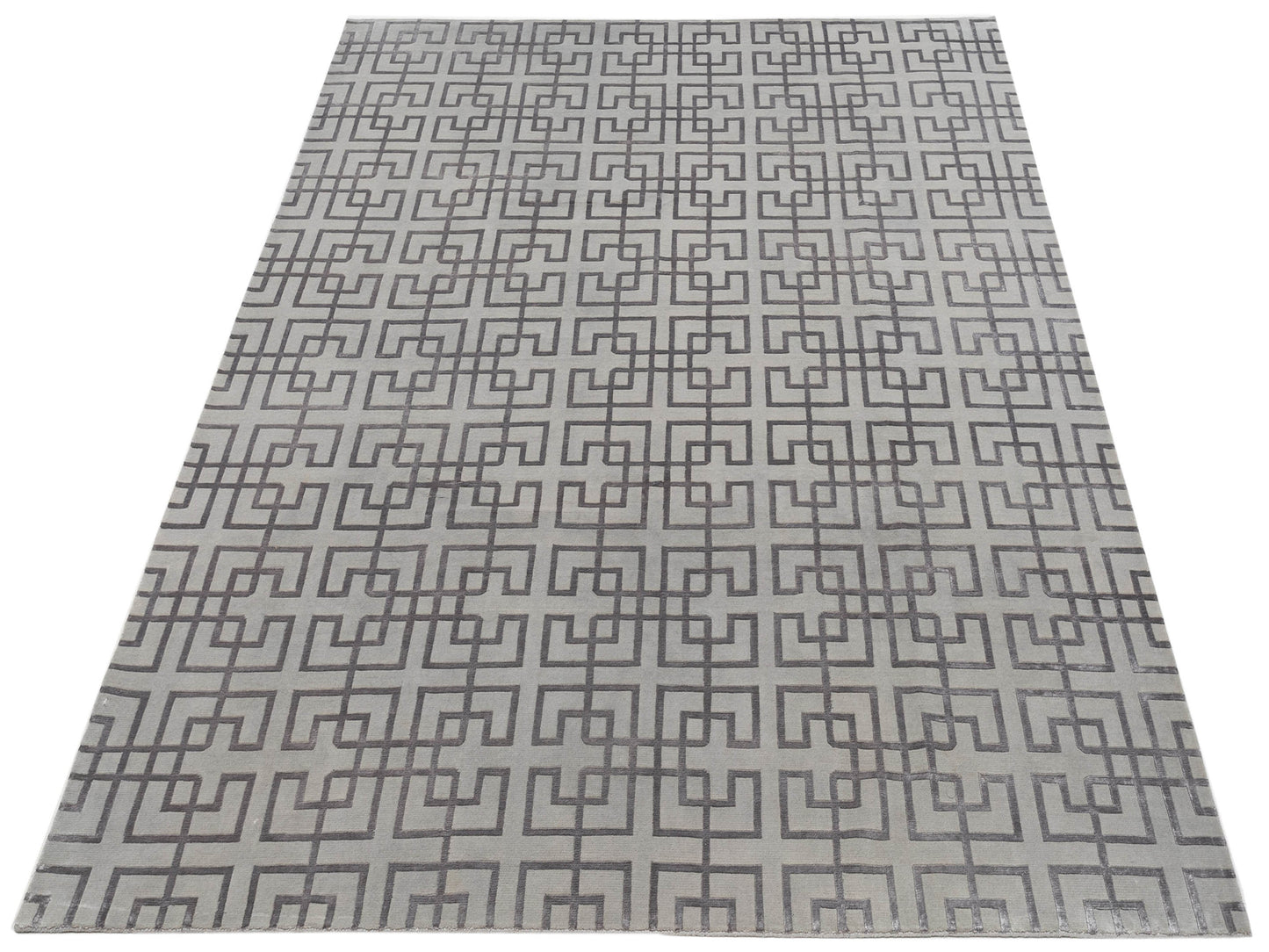 Tibetino 124253 Silver 8.1x9.11 Hand Knotted Rug