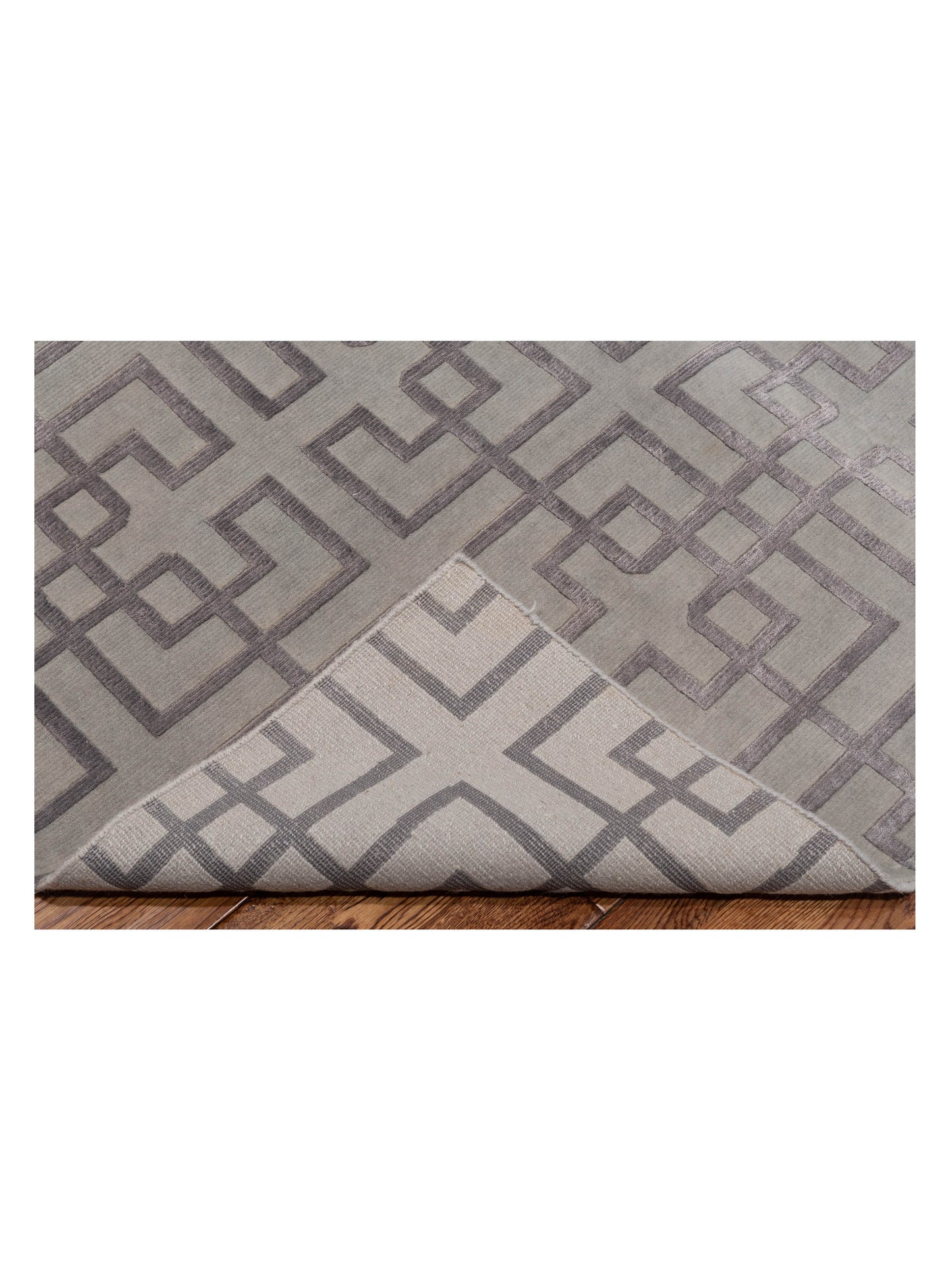 Tibetino 124253 Silver 8.1x9.11 Hand Knotted Rug