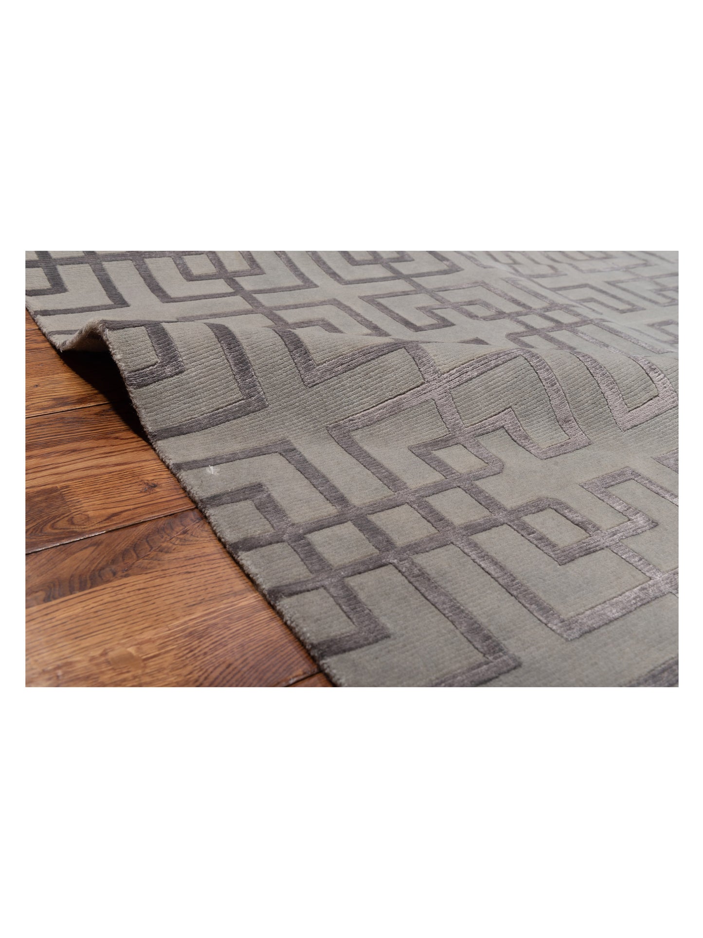 Tibetino 124253 Silver 8.1x9.11 Hand Knotted Rug