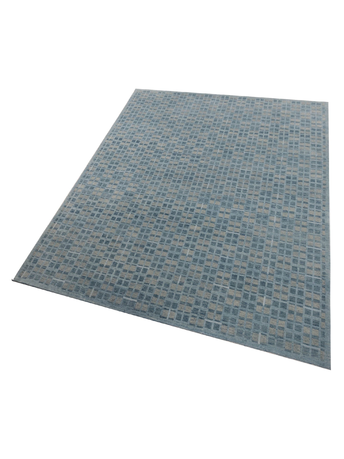 Tibetino 124254 Sea Blue Sea Blue 9.2x12.1 Hand Knotted Rug