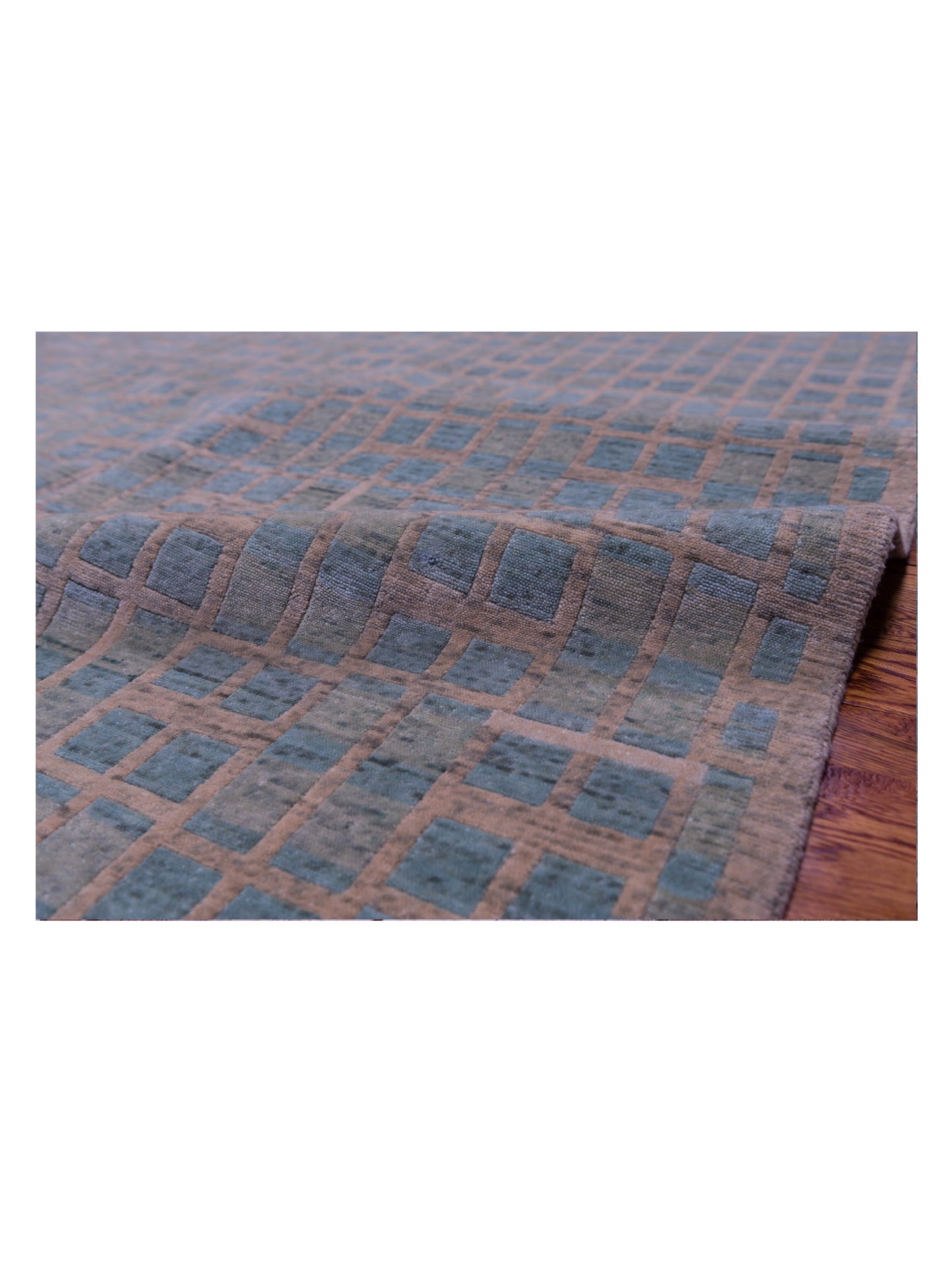 Tibetino 124256 Sage Green Sage Green 9.1x12.2 Hand Knotted Rug