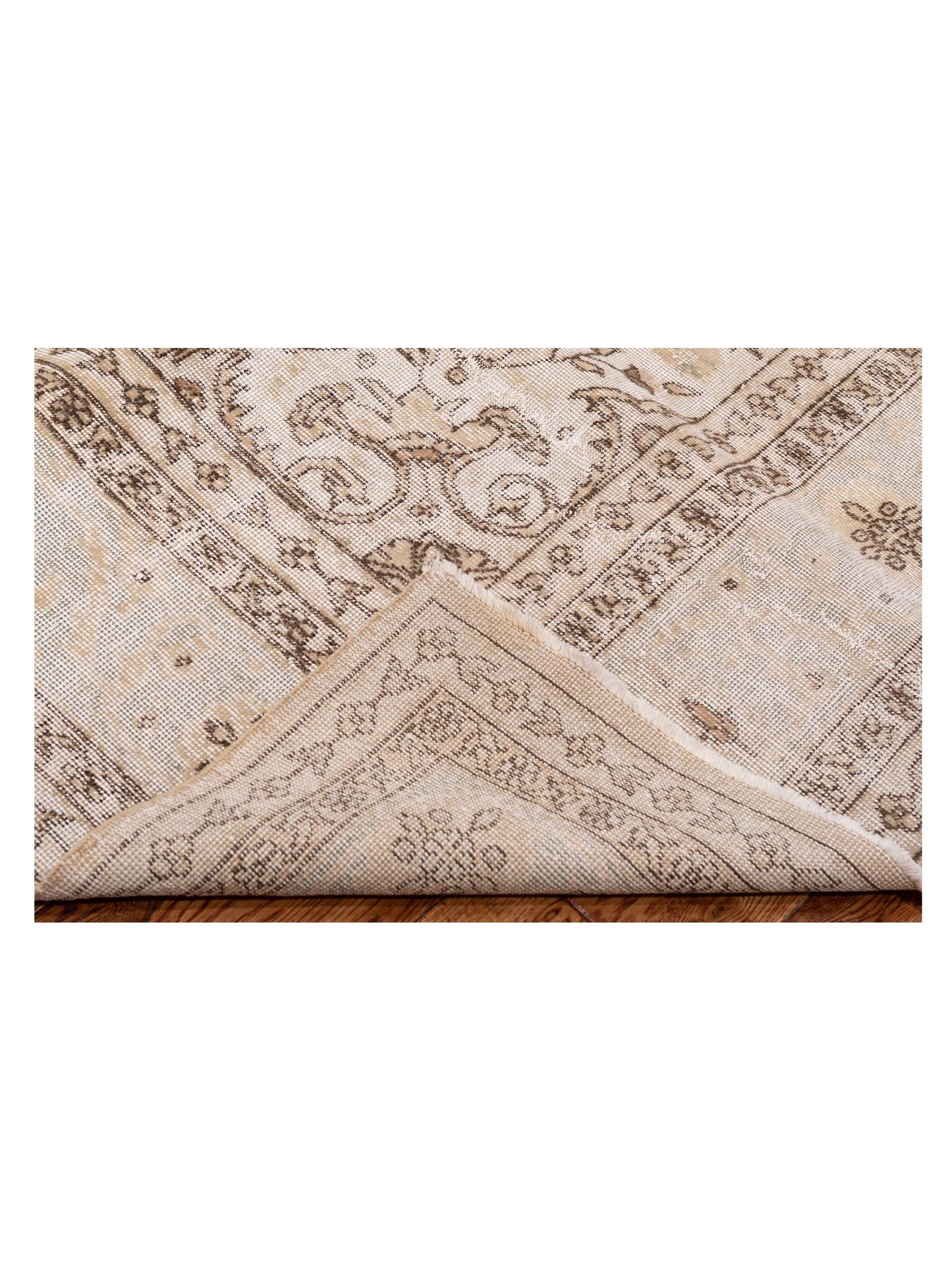 Vintage 124274 Natural 8.5x12.1 Hand Knotted Rug