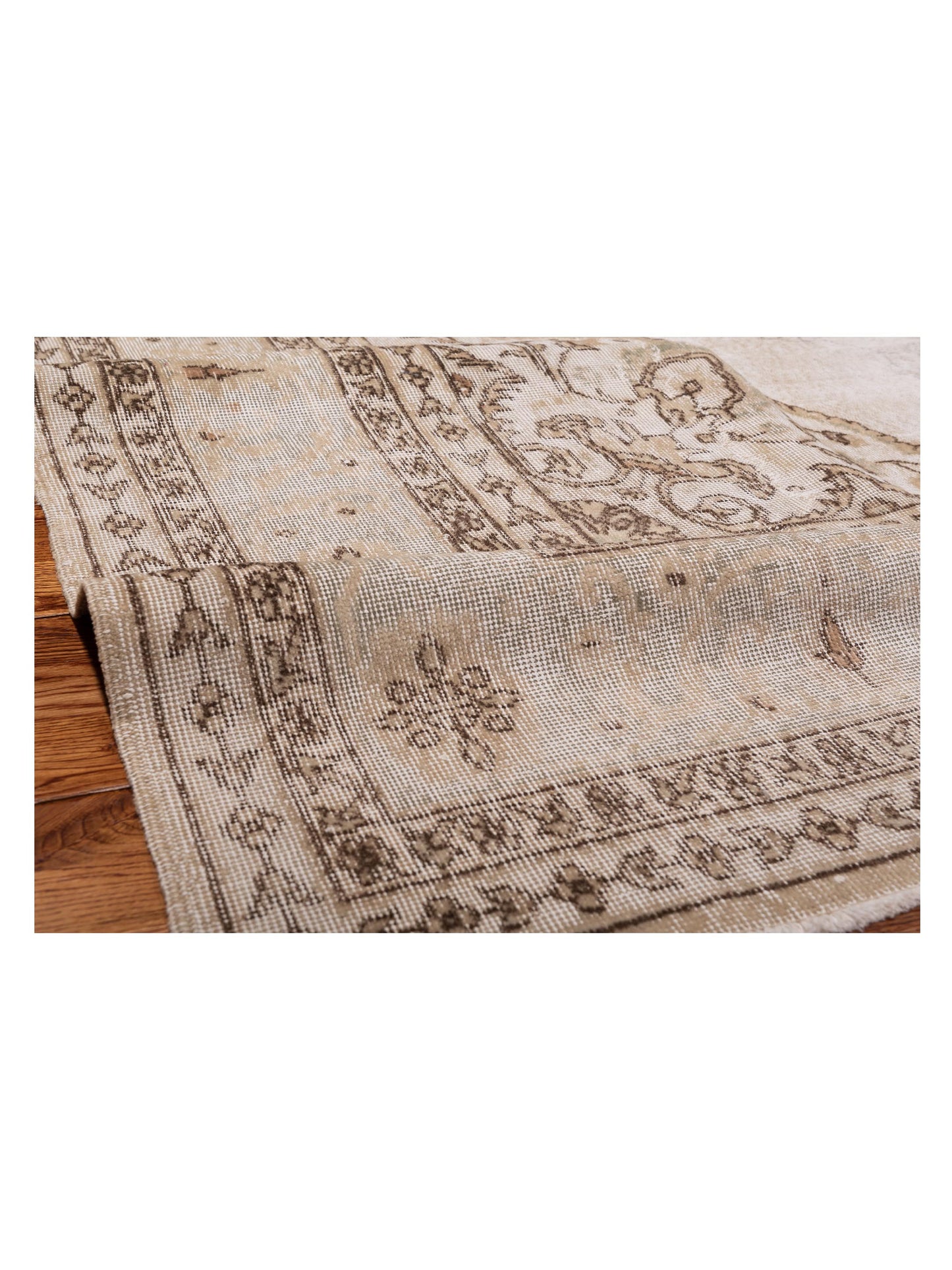 Vintage 124274 Natural 8.5x12.1 Hand Knotted Rug