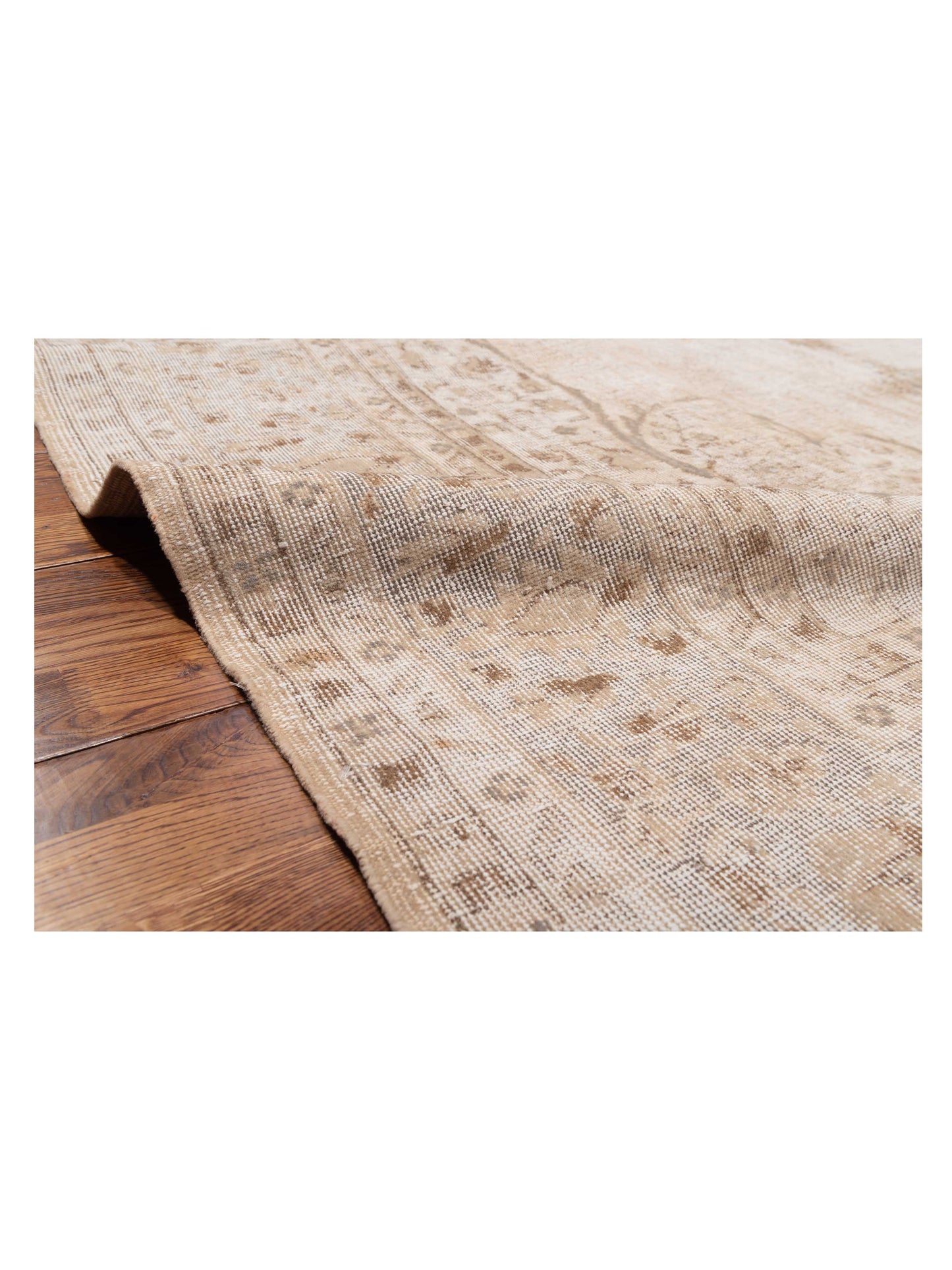 Vintage 124278 Ivory 8.9x12.1 Hand Knotted Rug