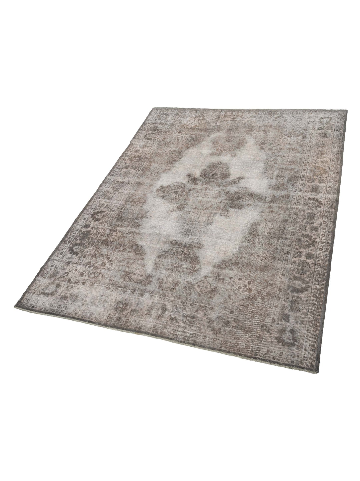 Vintage 124288 Gray 9.1x12 Hand Knotted Rug