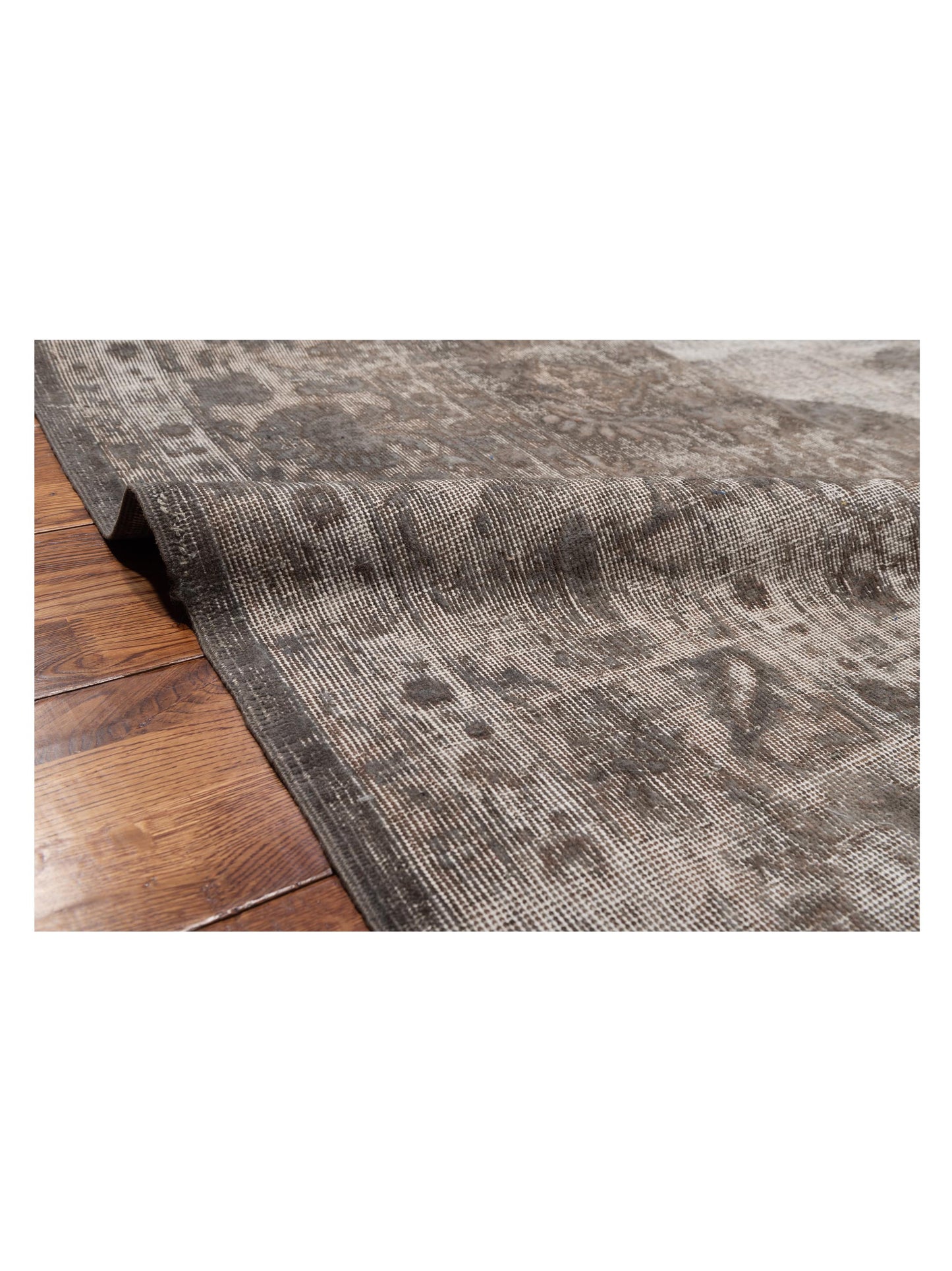 Vintage 124288 Gray 9.1x12 Hand Knotted Rug
