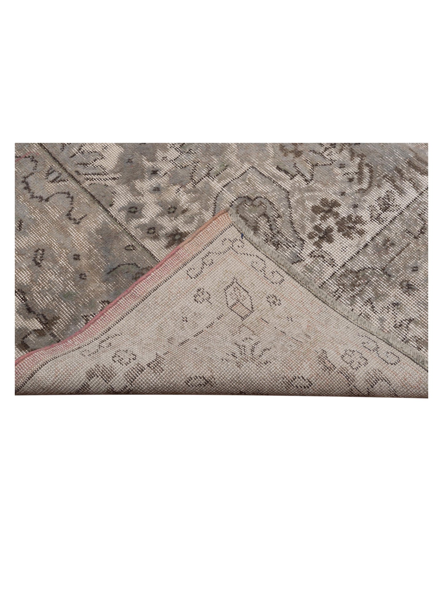Vintage 124289 Light Gray 7.7x11.5 Hand Knotted Rug
