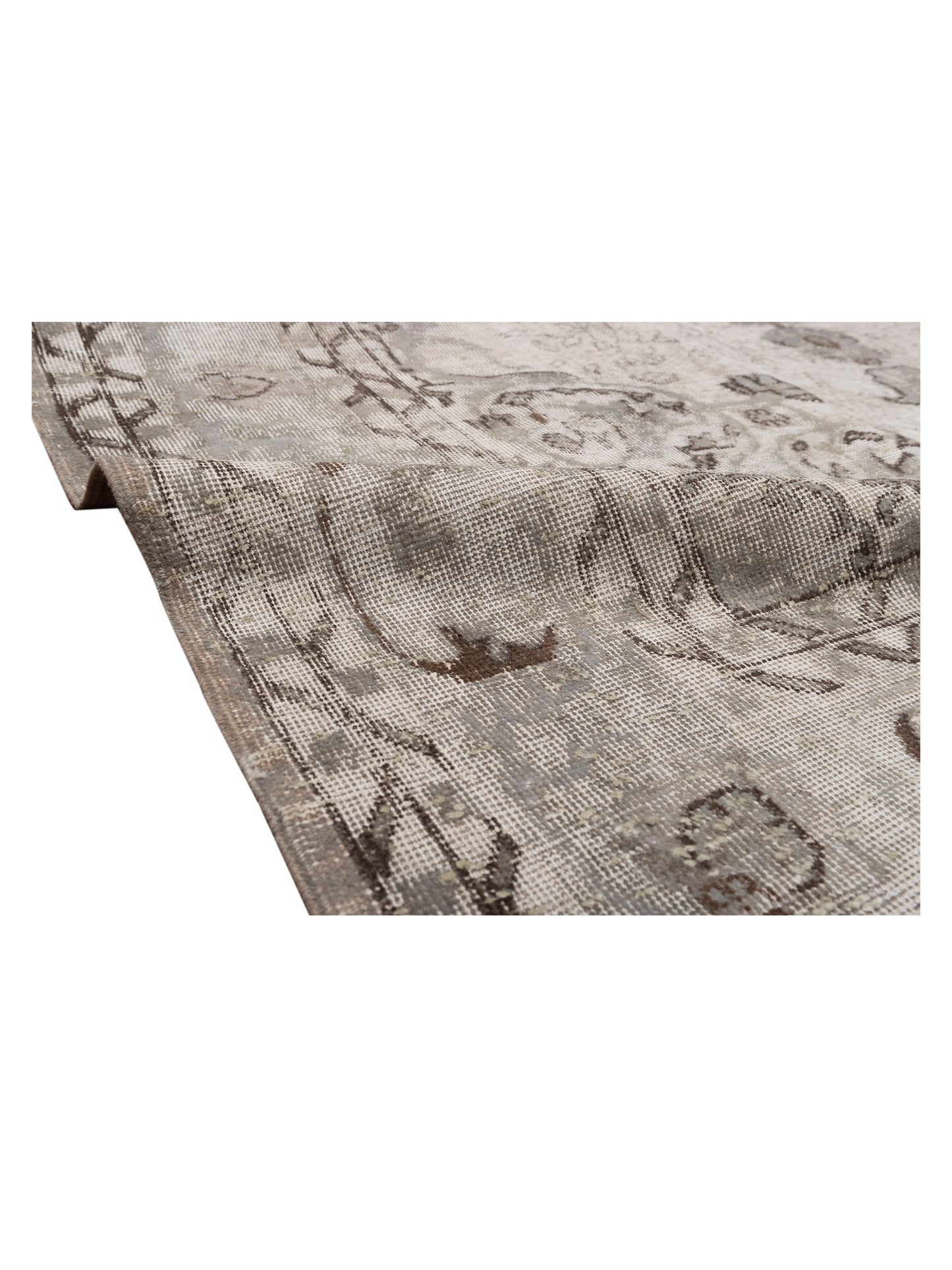 Vintage 124291 Silver 7.6x10.11 Hand Knotted Rug